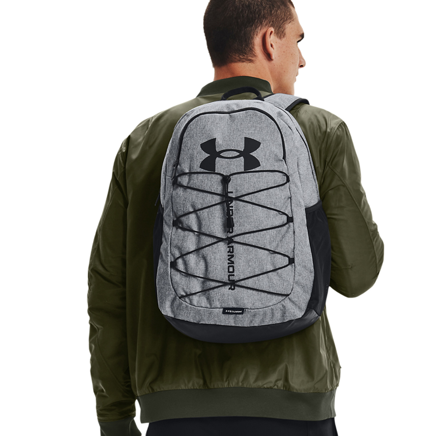 Under Armour Hustle Sport Mochila - Pitch Gray Medium Heather/Black