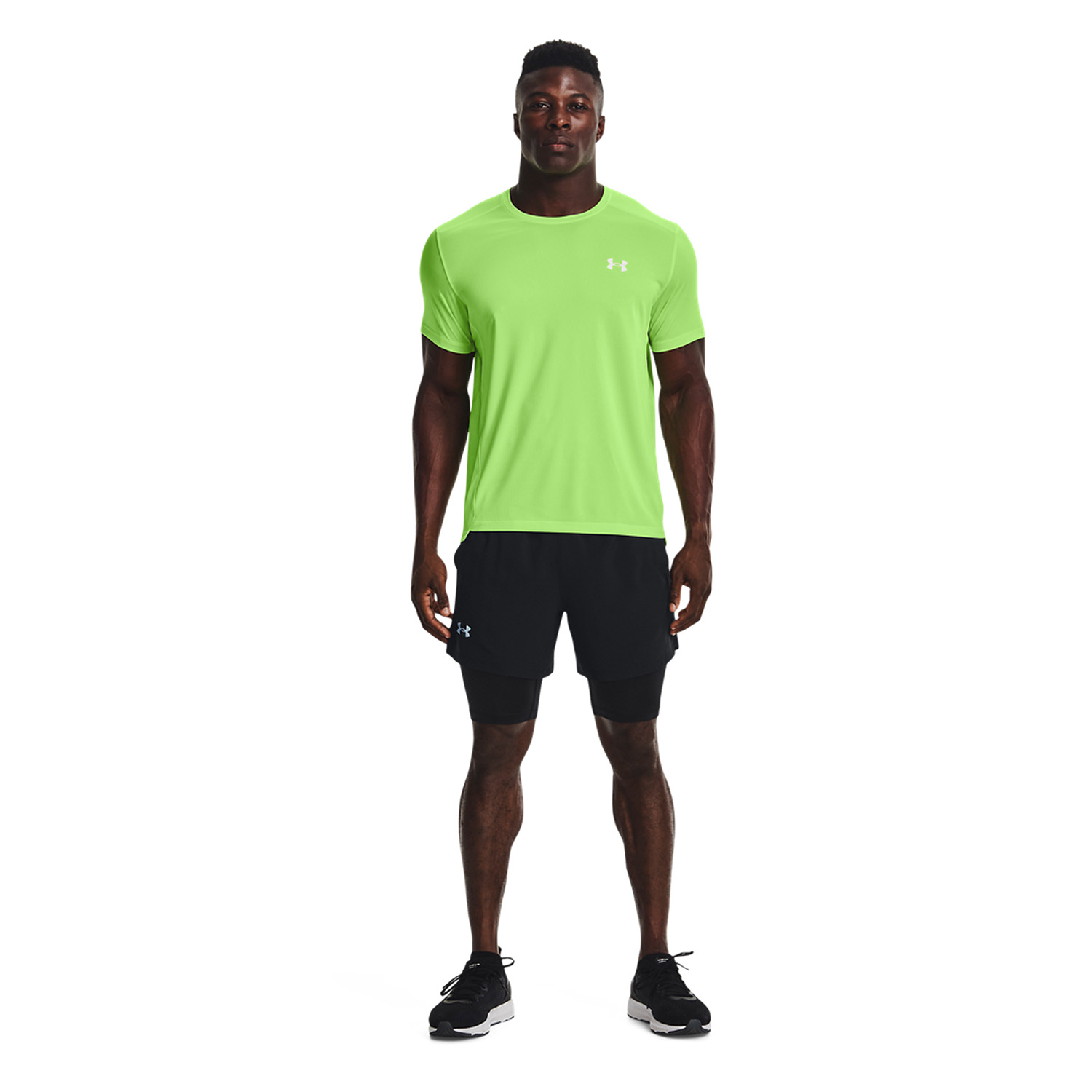 Under Armour Launch 2 in 1 5in Shorts - Black/Reflective
