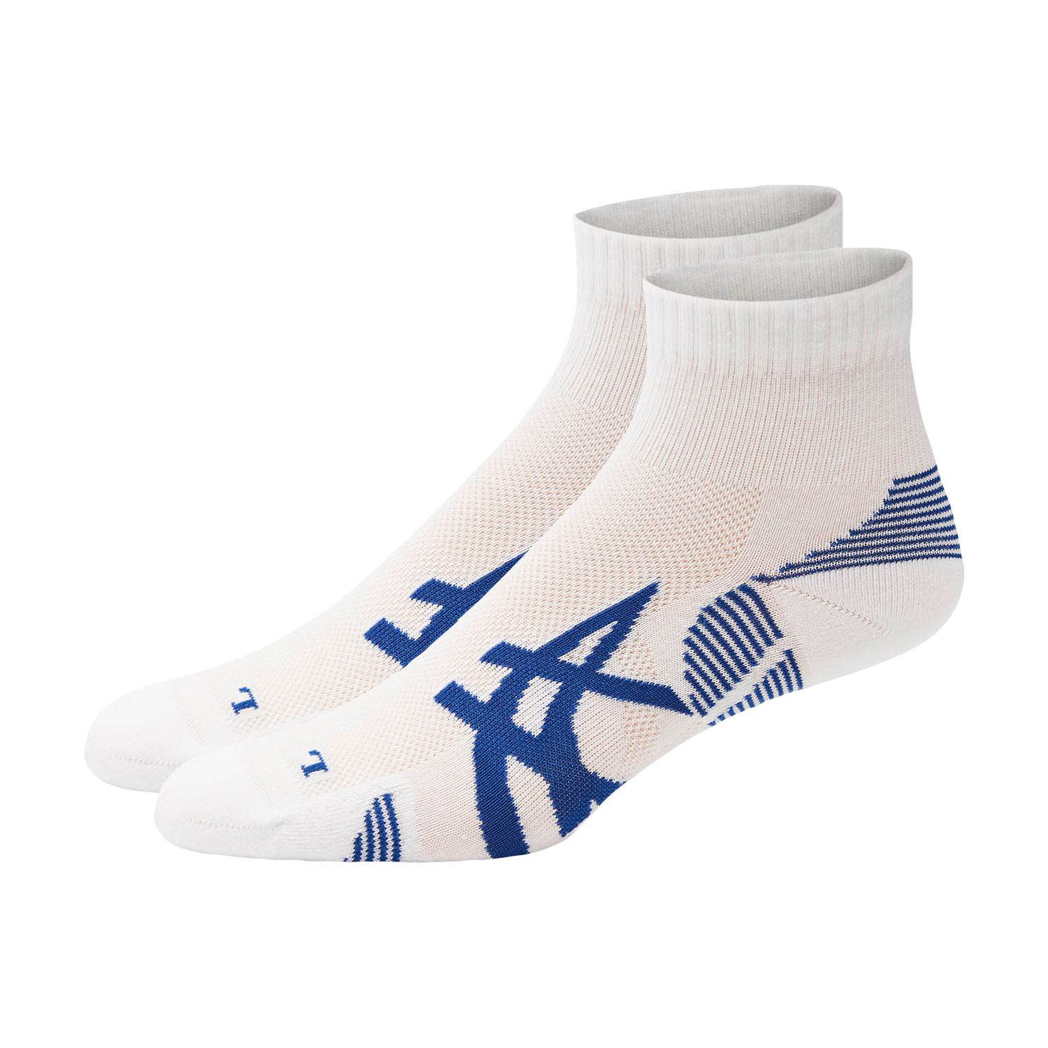 Asics Cushion x 2 Running Socks - Brilliant White/Blue
