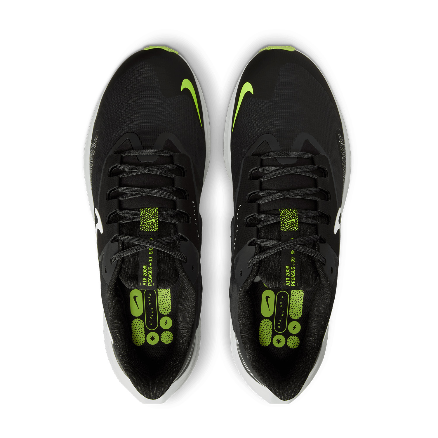 Nike Air Zoom Pegasus 39 Shield - Black/White/Dark Smoke Grey/Volt