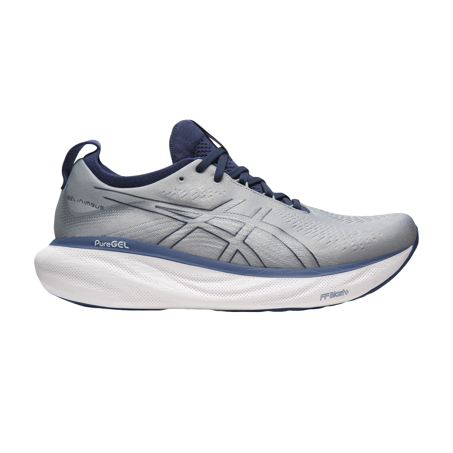 Asics Gel Nimbus 25 Men's Running Shoes - Sheet Rock/Indigo Blue