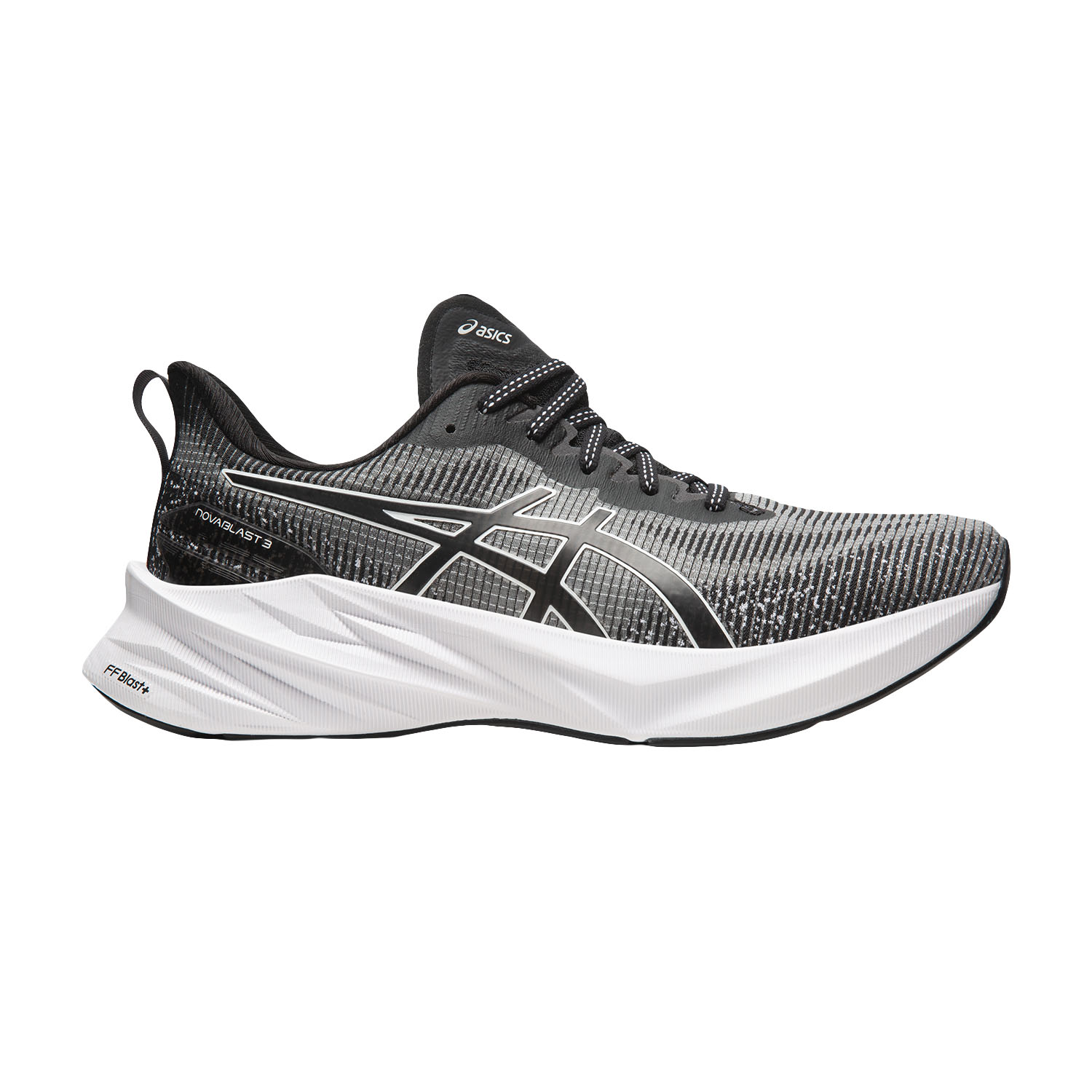 Asics Novablast 3 . Men's Running Shoes - Black/White Asics Novablast 3 . Men's Running Shoes - Black/White