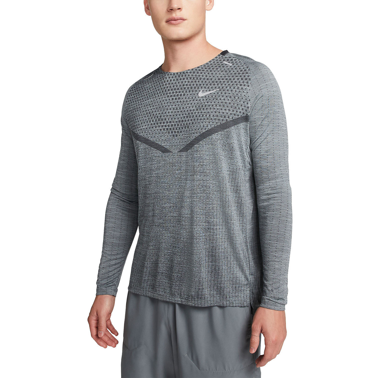 Nike TechKnit Ultra Logo Camisa - Black/Smoke Grey/Reflective Silver