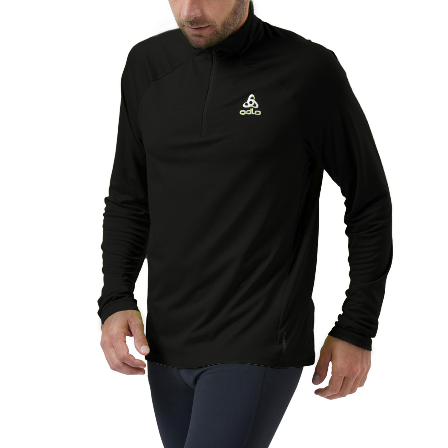 Odlo Essential Ceramiwarm Camisa de Running Hombre - Black