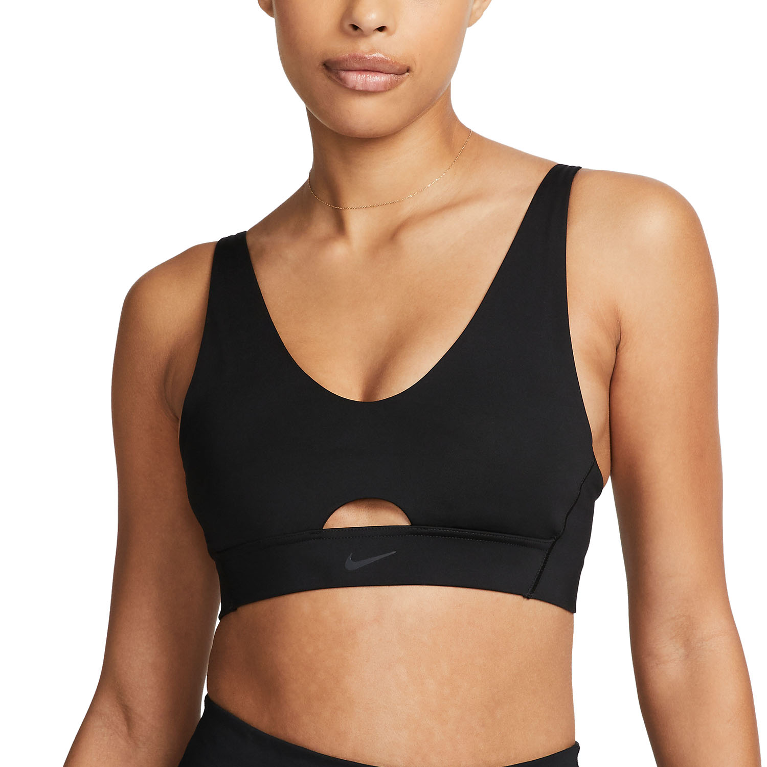 NIKE INDY SWOOSH BRA, Black Women's Sports Bras