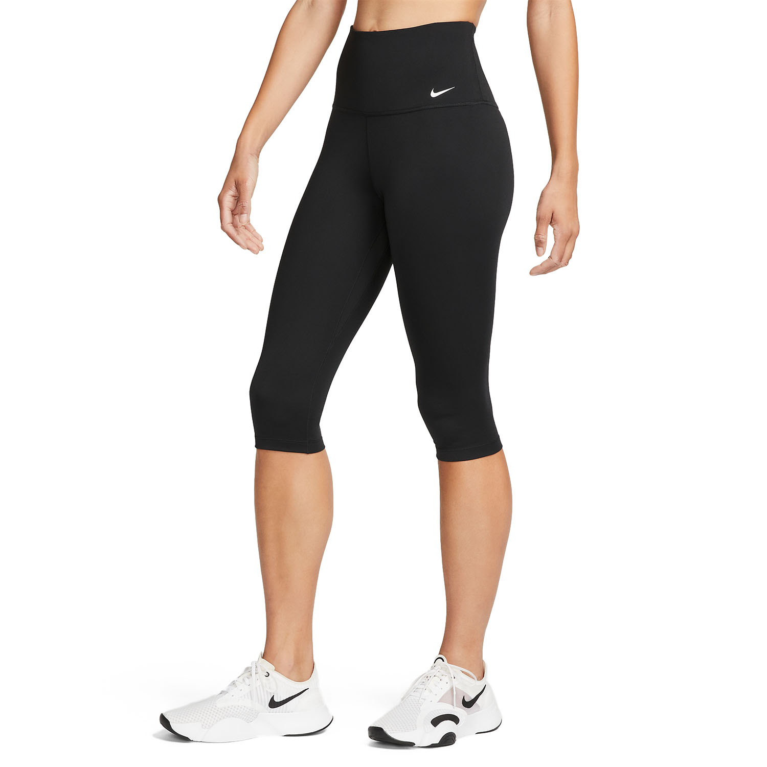 Nike One Dri-FIT Logo Capri - Black/White