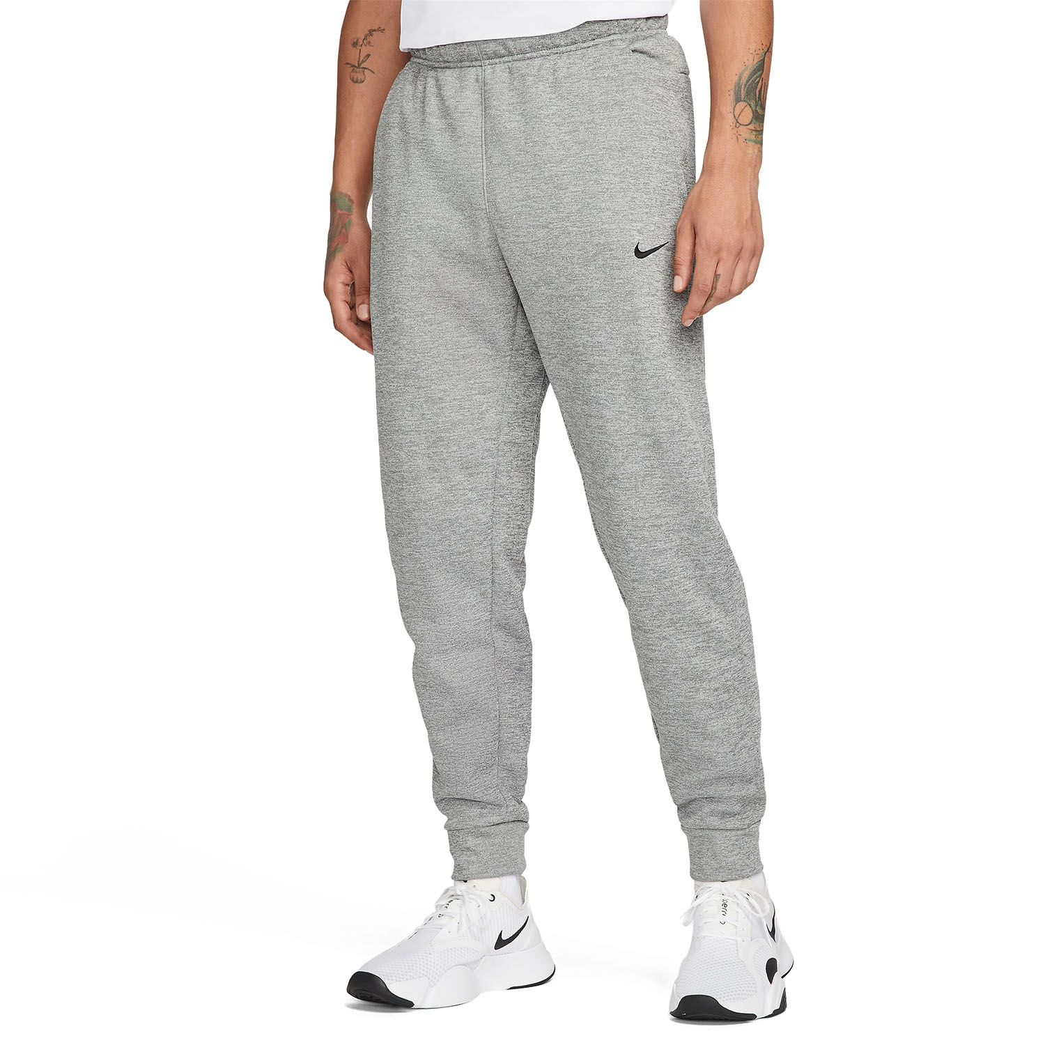 Nike Therma-FIT Logo Pantaloni - Dark Grey Heather/Particle Grey/Black