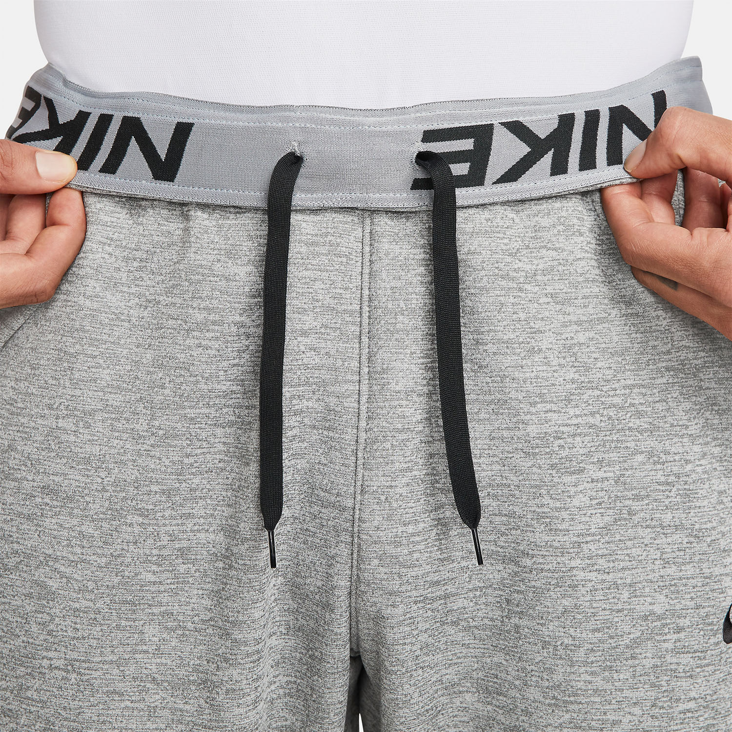 Nike Therma-FIT Logo Pantalones - Dark Grey Heather/Particle Grey/Black