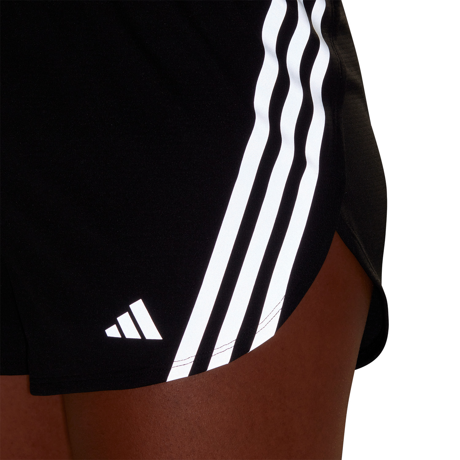 adidas Rise 3 Stripes 2in Shorts - Black