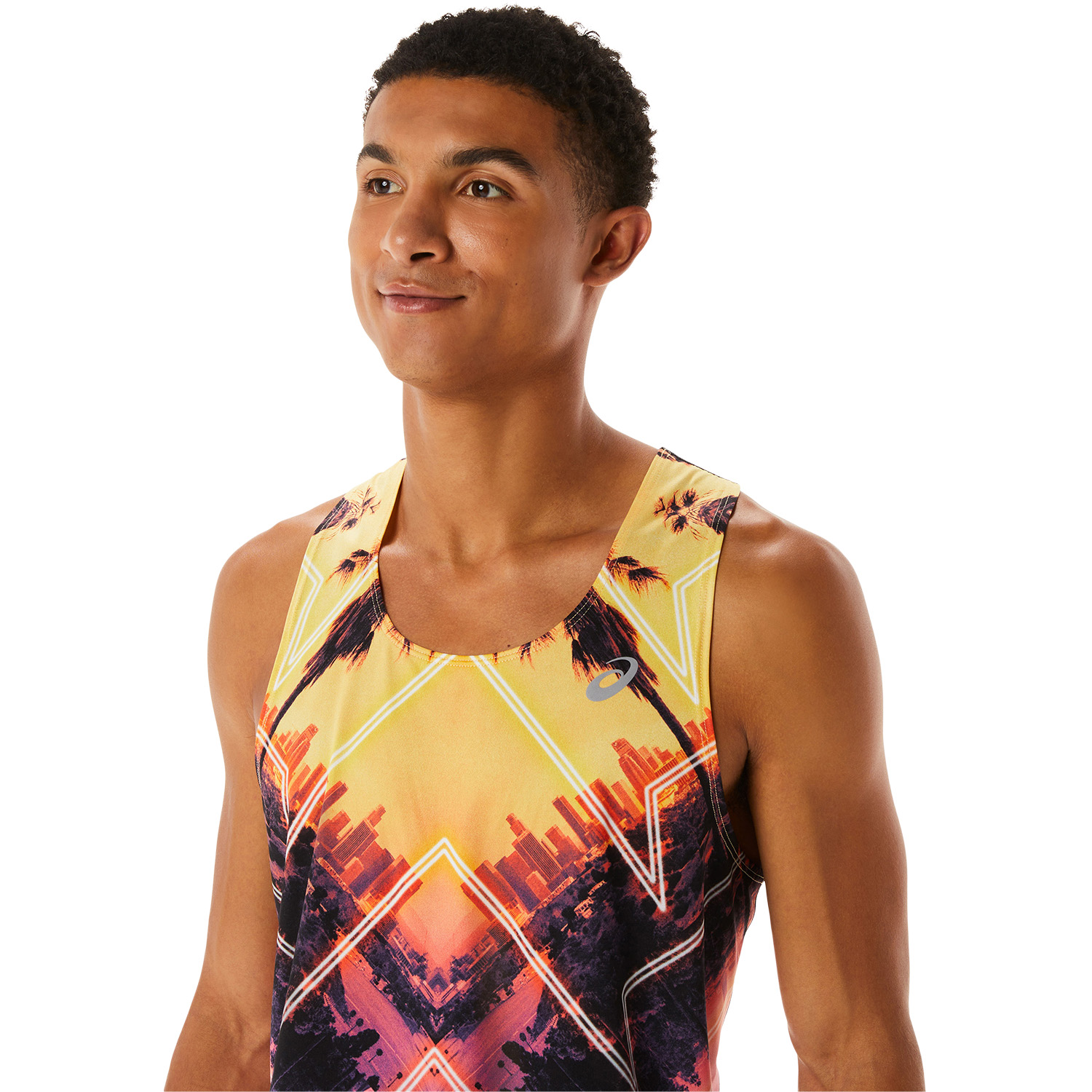 Asics Marathon Tank - Light Orange/Orange Pop/Amethyst