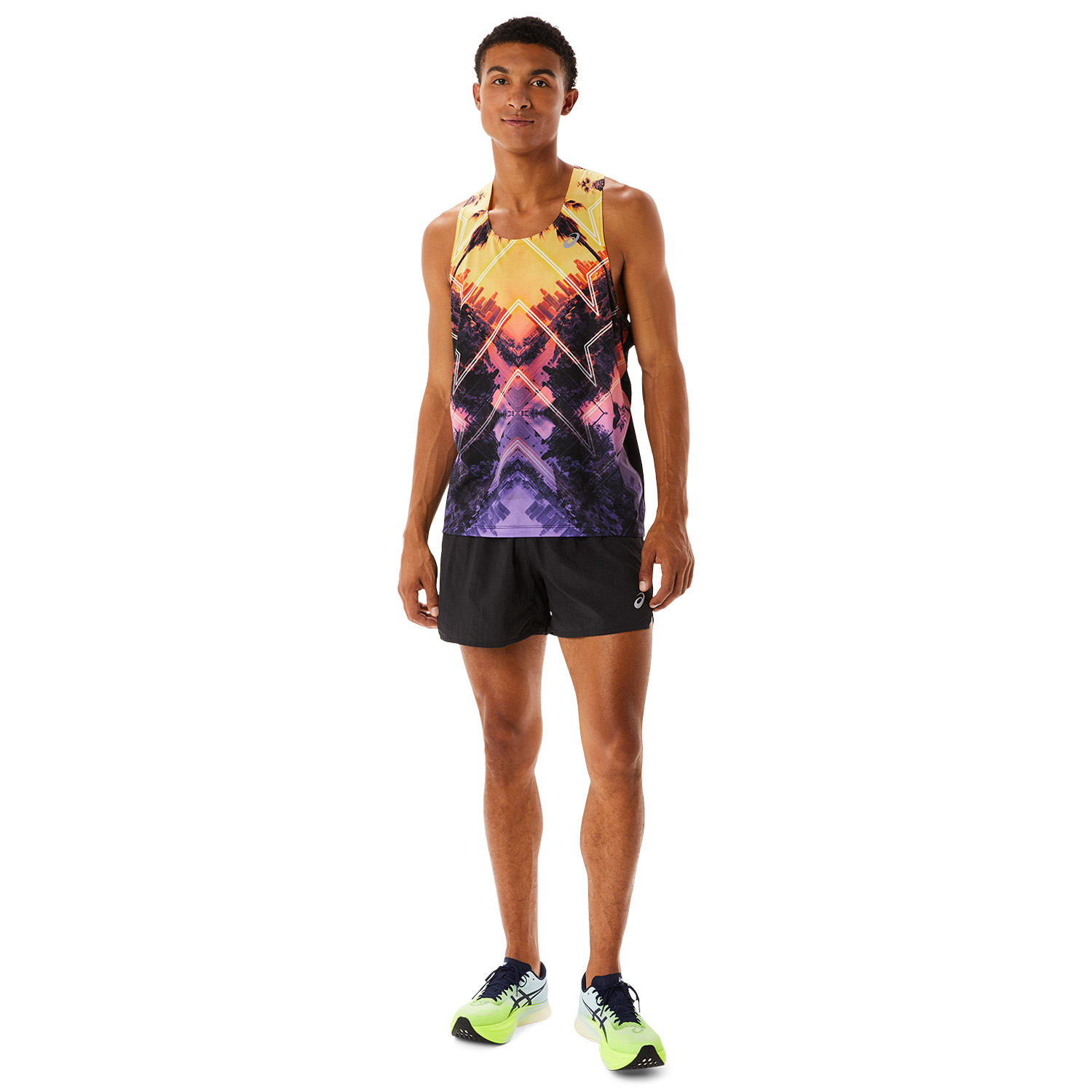 Asics Marathon Tank - Light Orange/Orange Pop/Amethyst