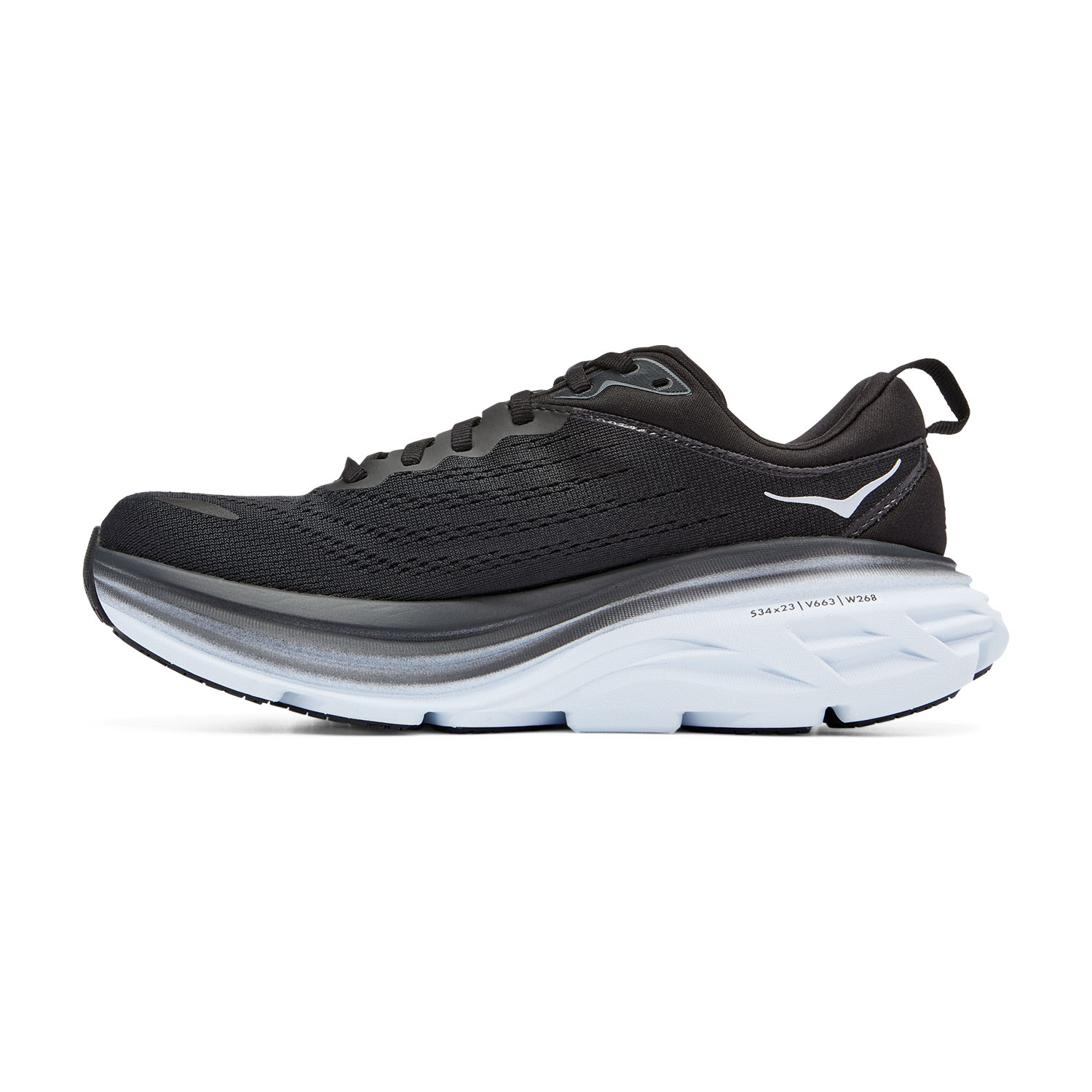 Hoka Bondi 8 Wide - Black/White