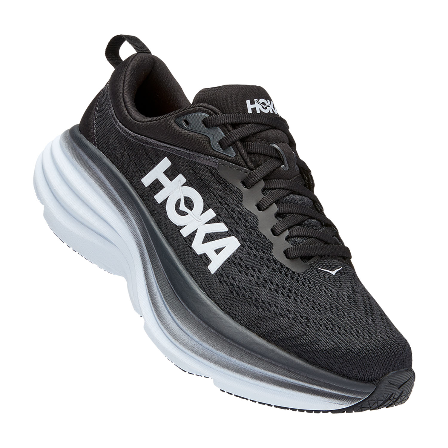 Zapatillas HOKA Bondi 8 Hombre Anchas Blancas / Negras