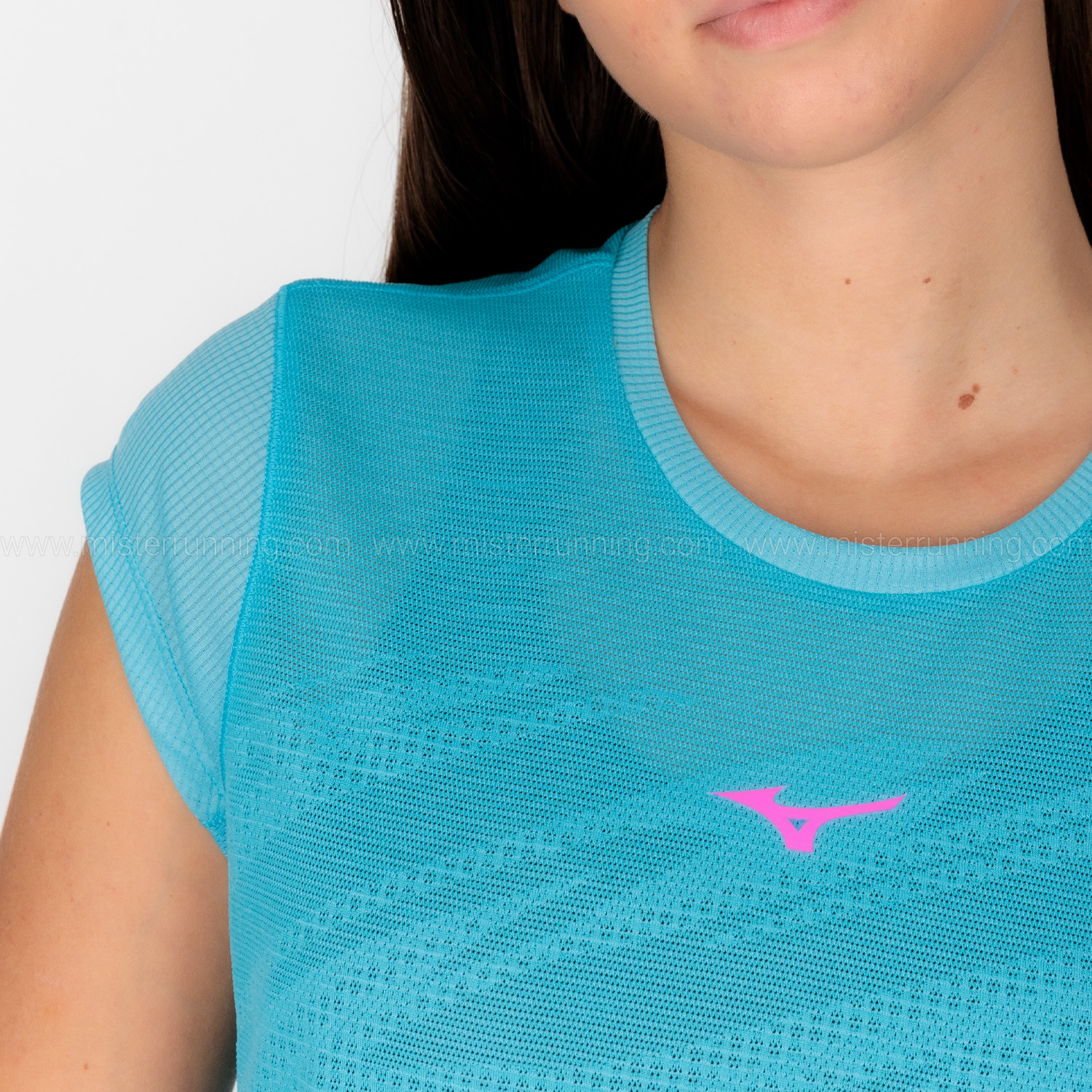 Mizuno Aeroflow Camiseta - Maui Blue