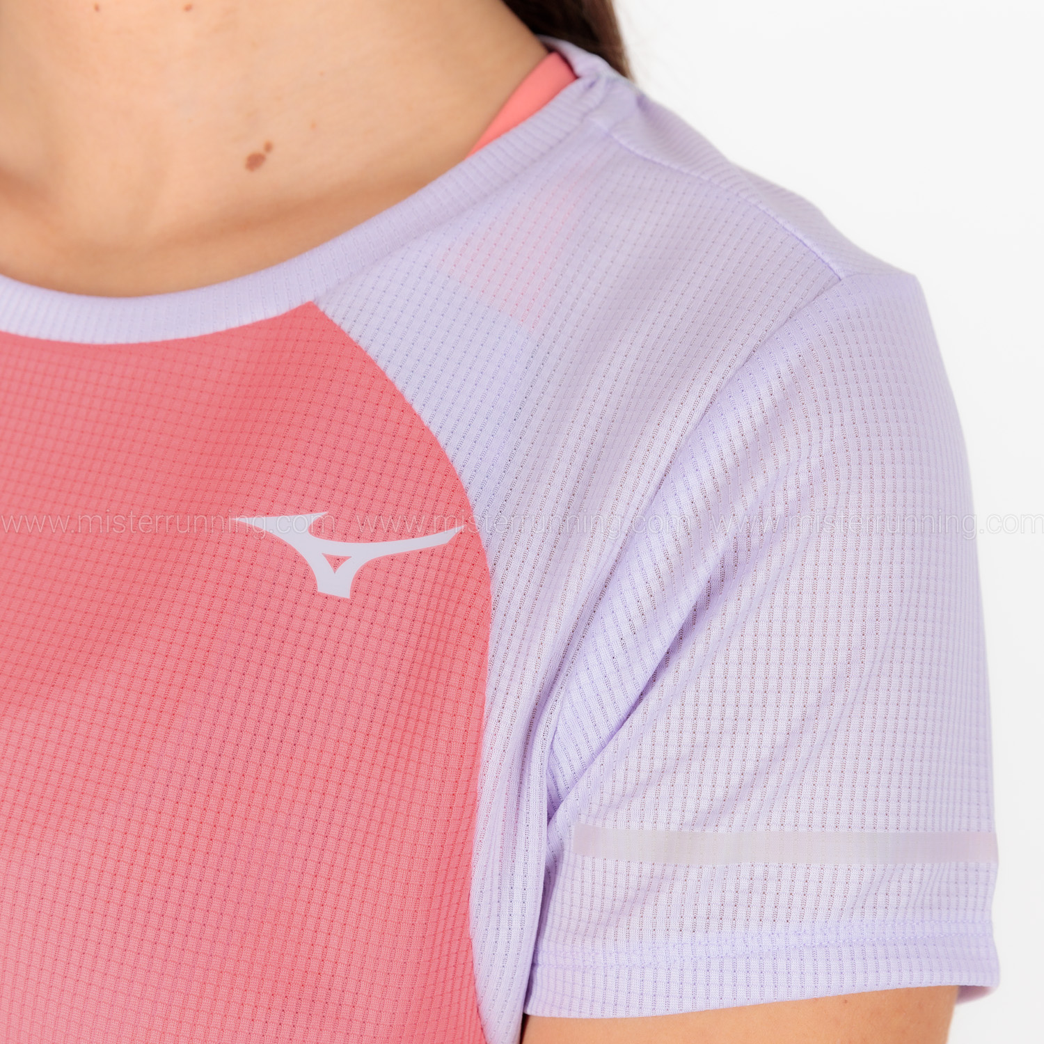 Mizuno Dryaeroflow Logo Camiseta - Sunkissed Coral