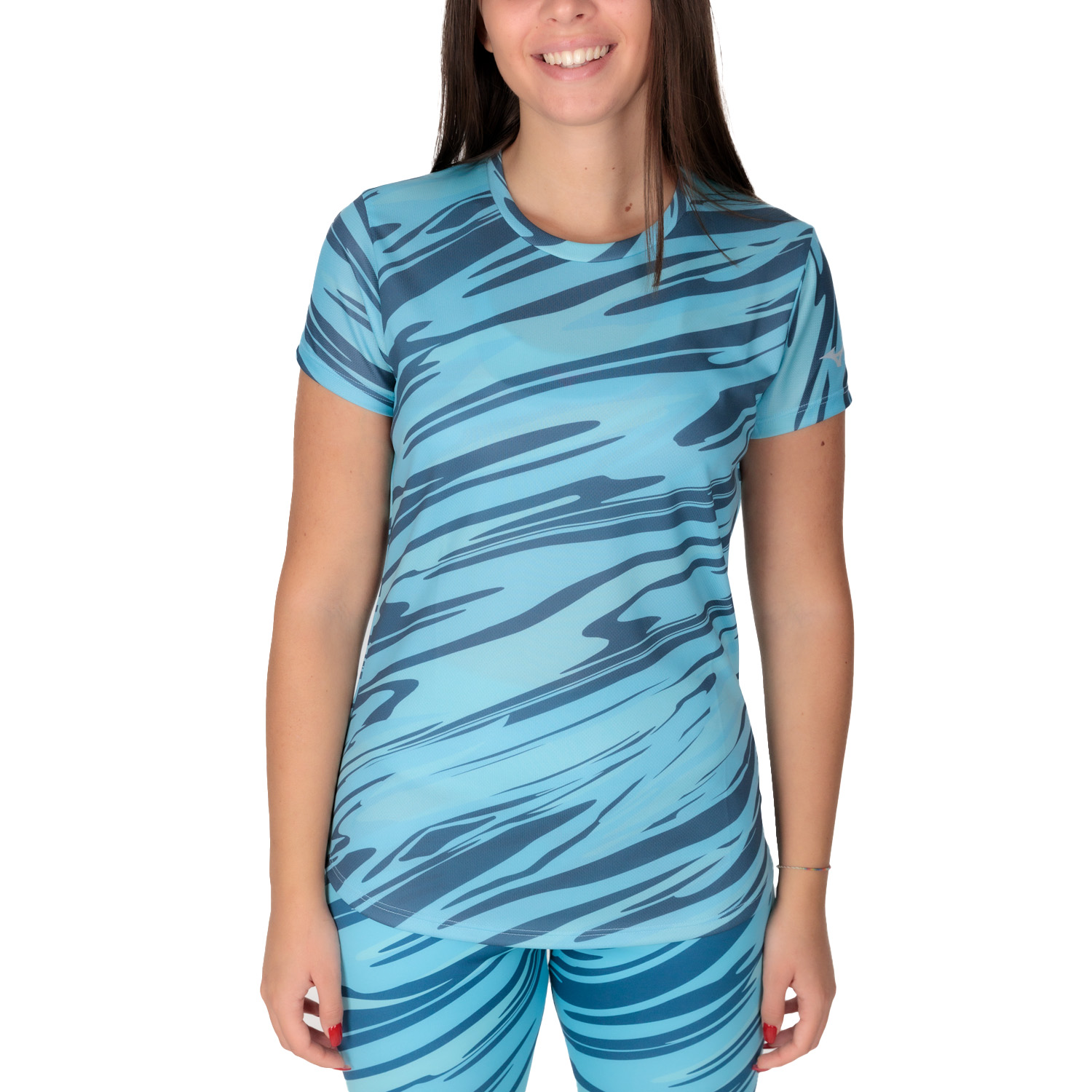 Mizuno Impulse Core Graphic Camiseta - Maui Blue