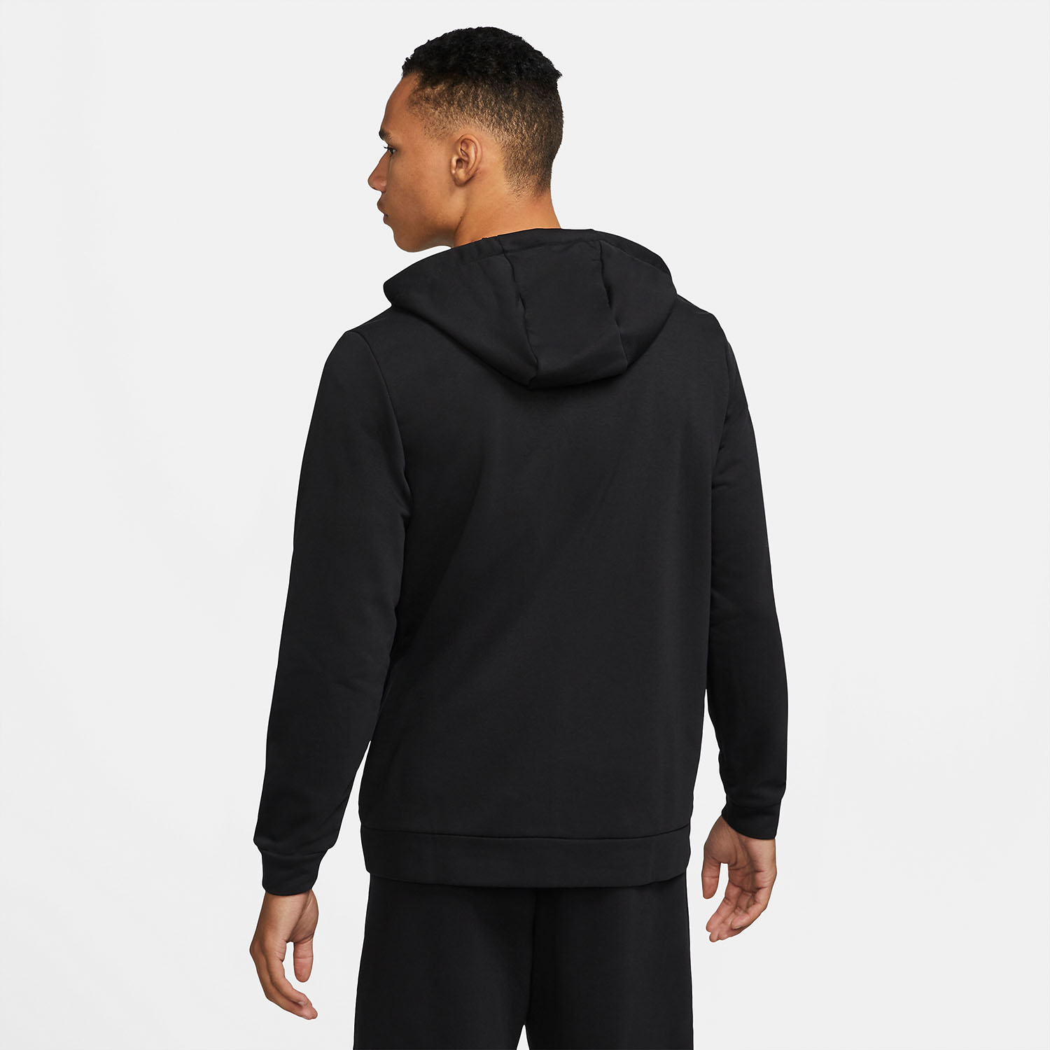 Nike Dri-FIT Logo Men's Training Hoodie - Black/White