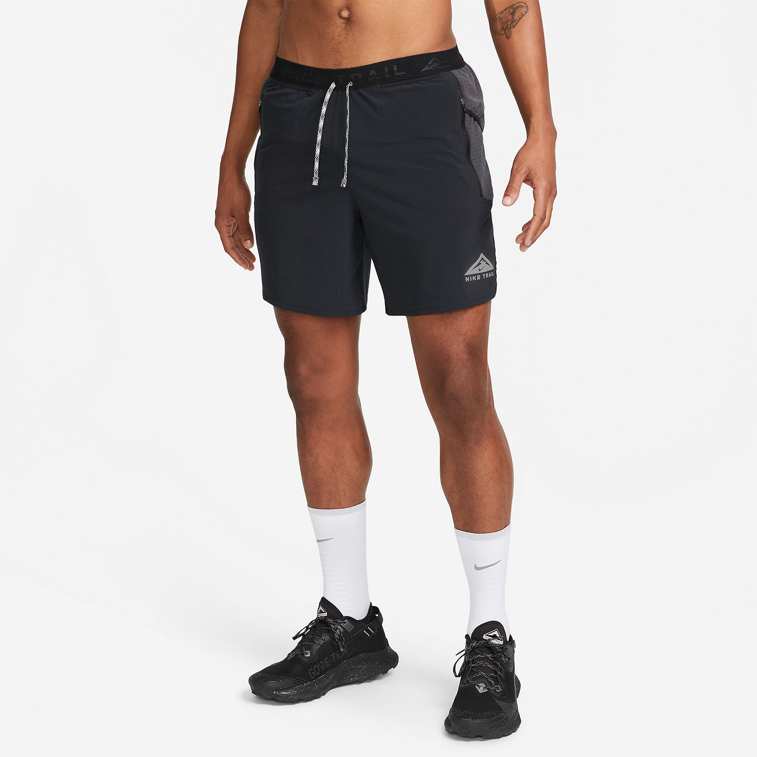 Nike Dri-FIT Second Sunrise 7in Shorts - Black/Dark Smoke Grey/White