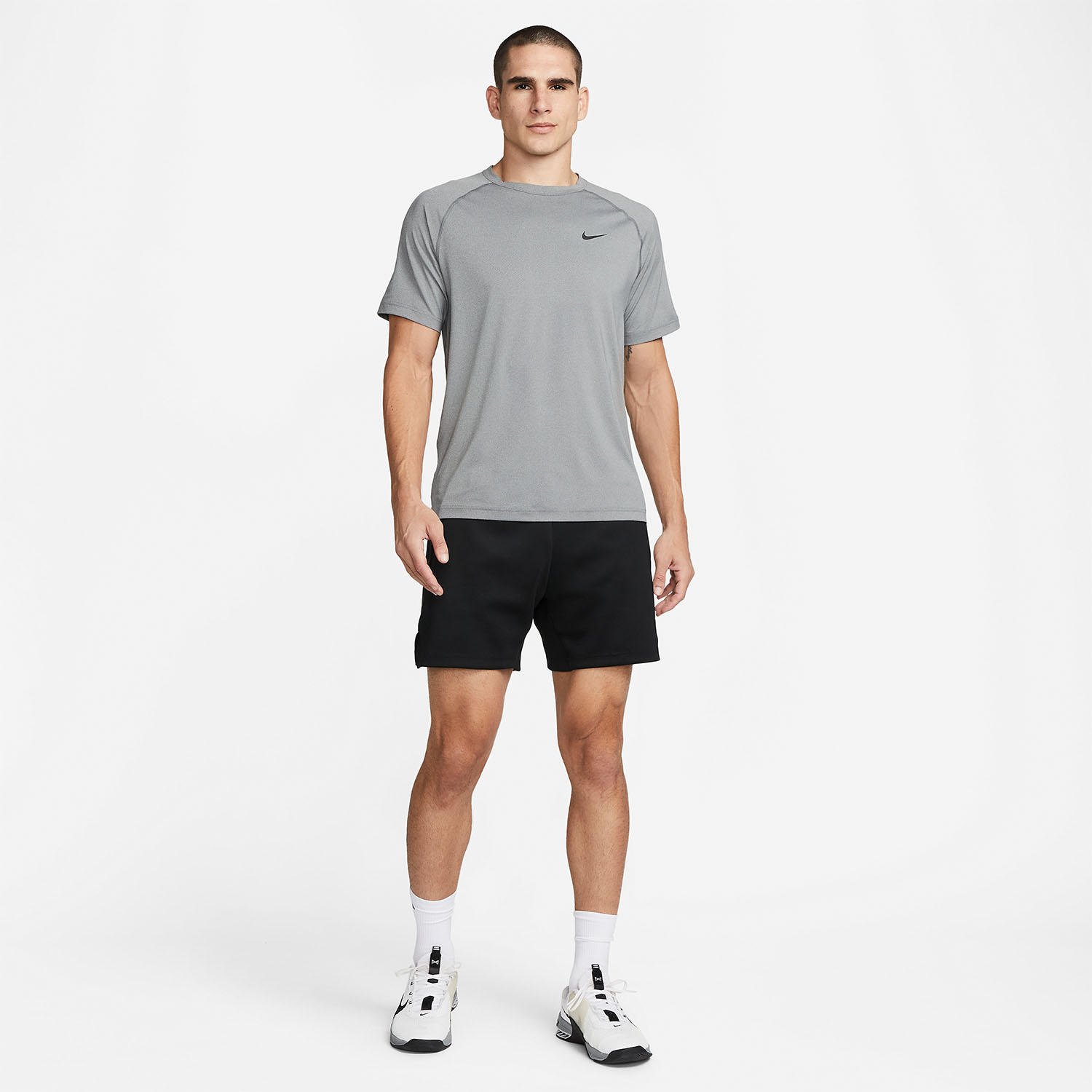 Nike Dri-FIT Ready Maglietta - Smoke Gray/Heater/Black