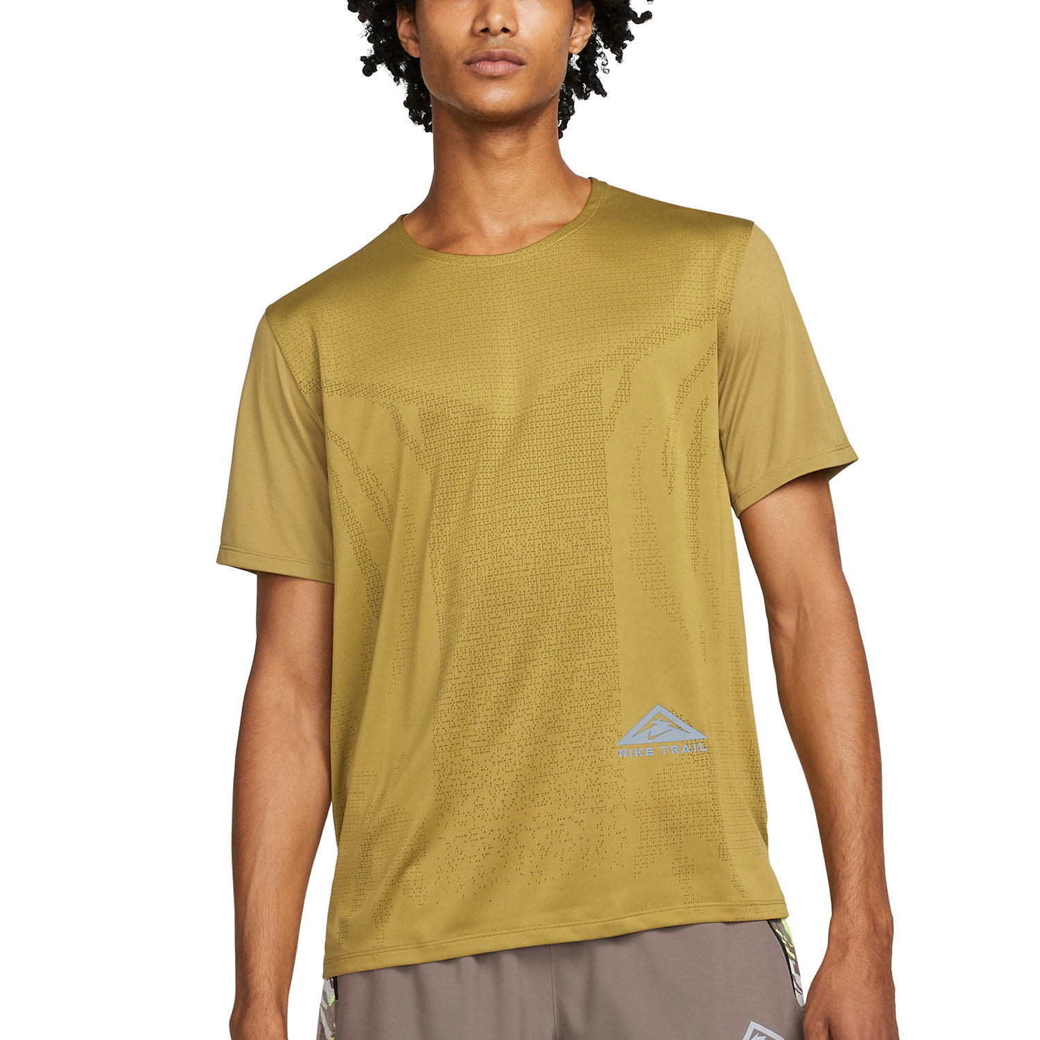 Konijn jogger Vanaf daar Nike Dri-FIT Rise 365 Men's Trail T-Shirt - Golden Moss/Blue