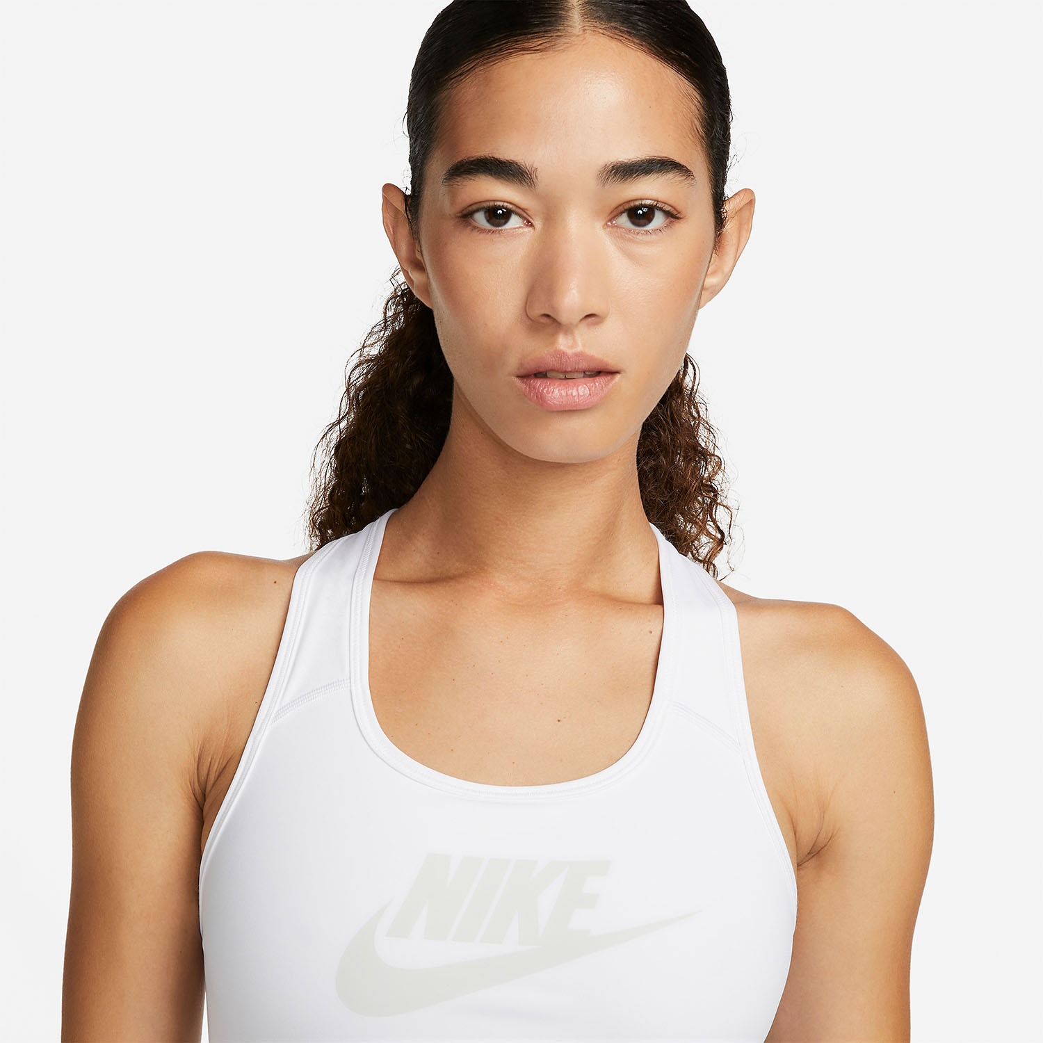 Nike Futura Women's Training Sports Bra - White/Photon Dust