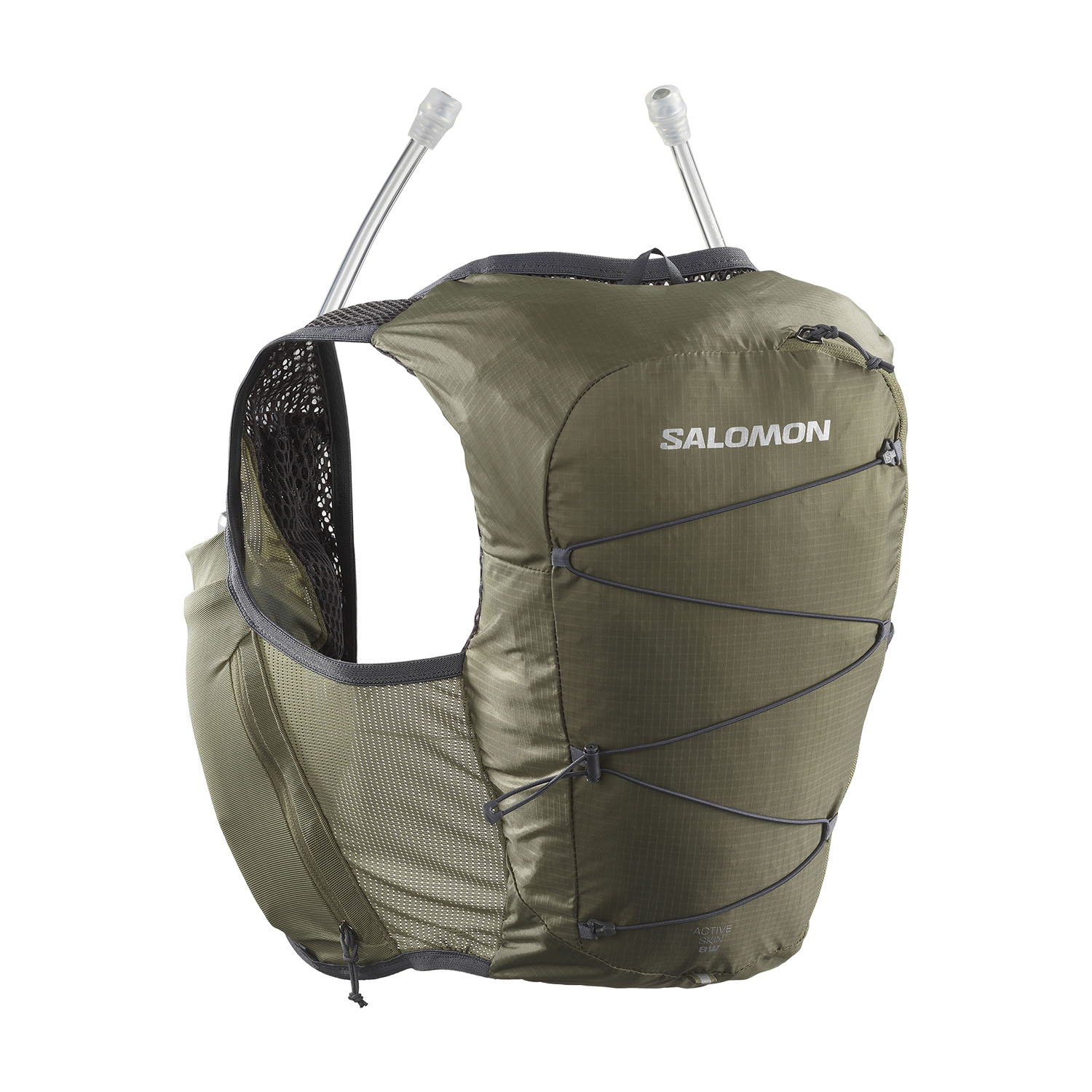 Salomon Active Skin 8 Set Backpack Woman - Dusky Green/Ebony