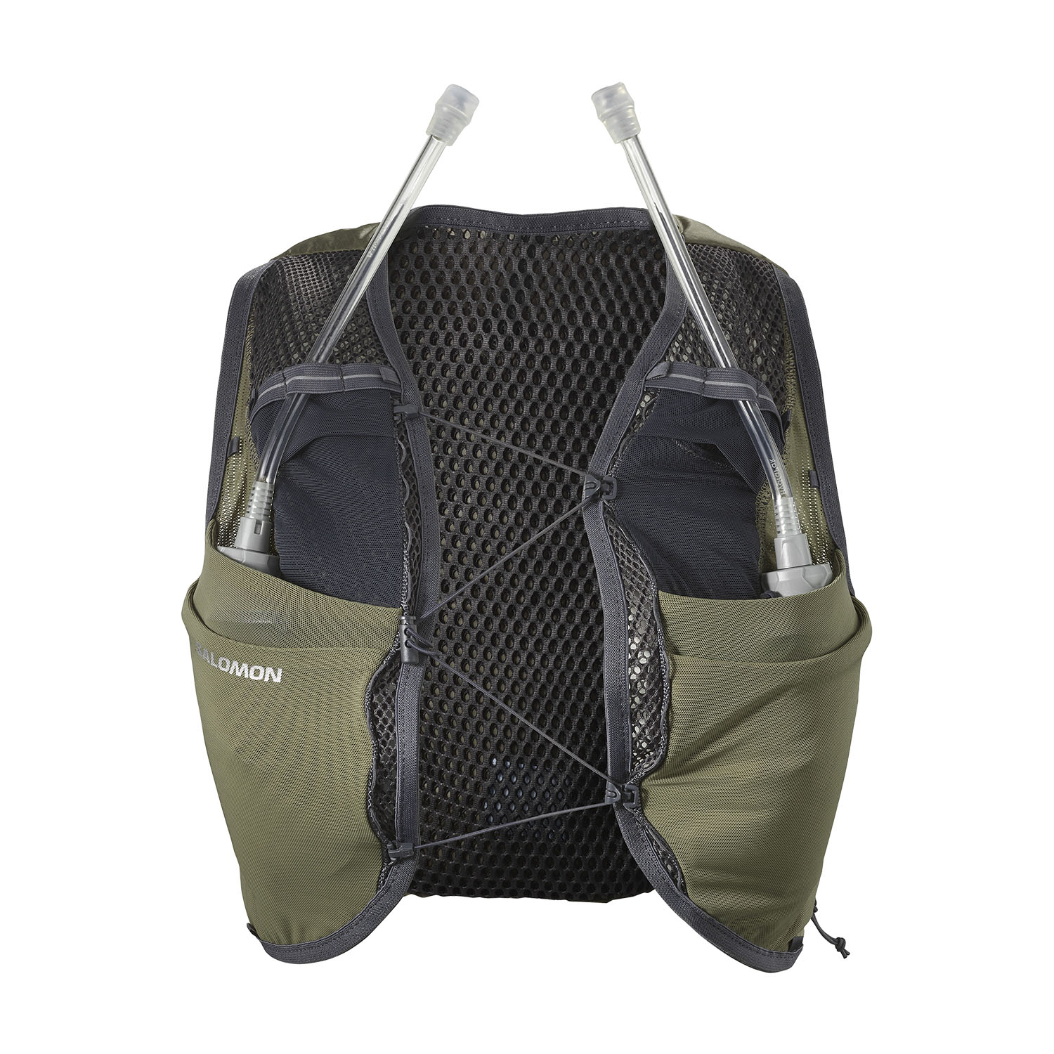 Salomon Active Skin 8 Set Backpack Woman - Dusky Green/Ebony