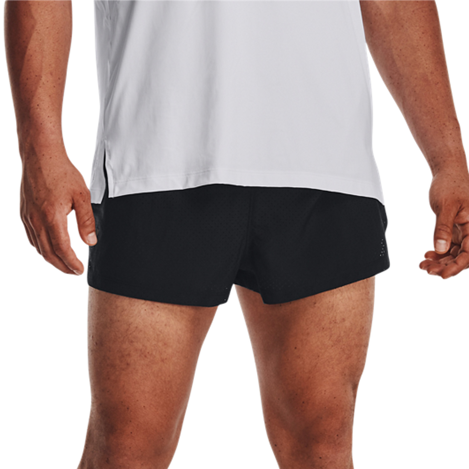 Under Armour Launch Split Performance 2in Shorts - Black/Reflective