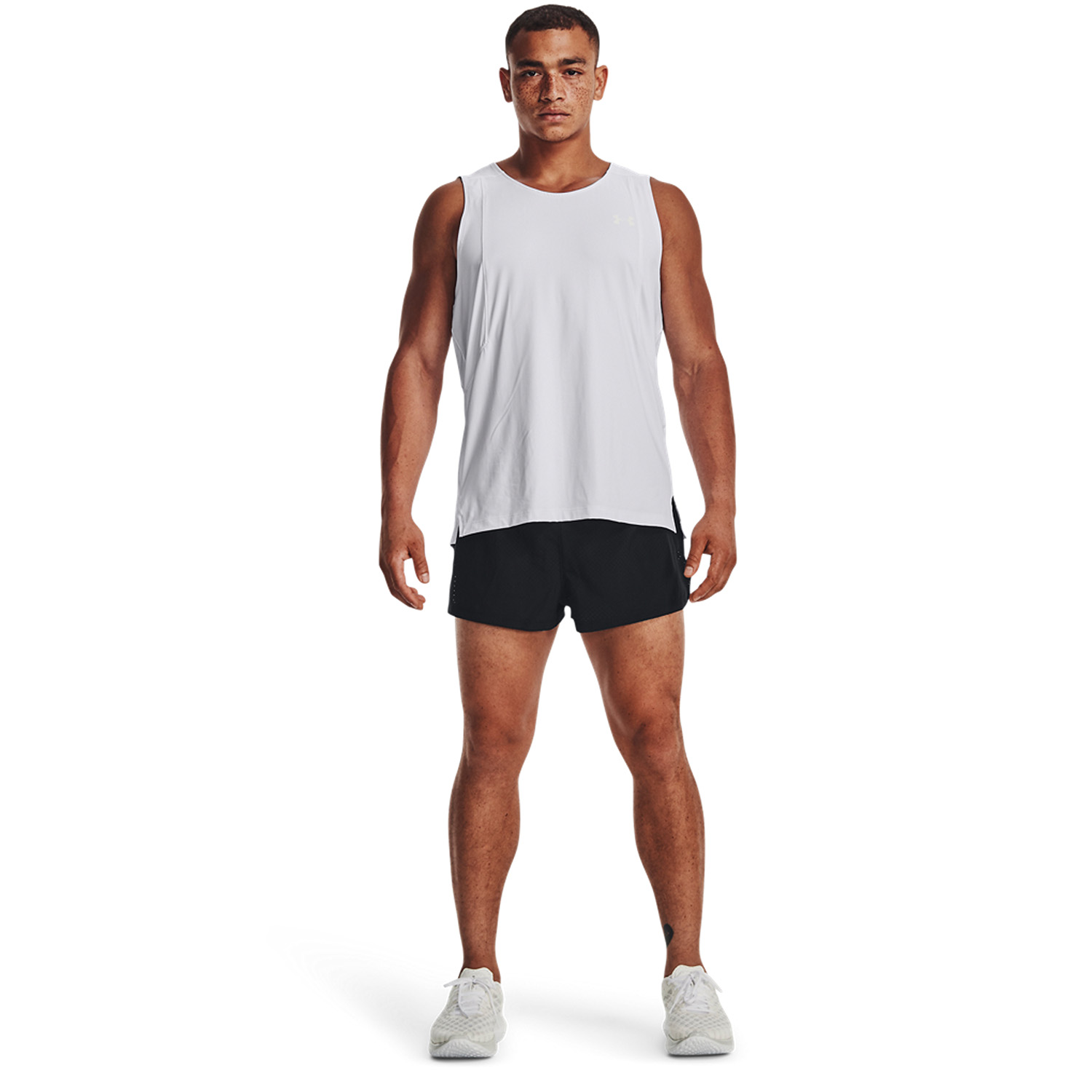 Under Armour Launch Split Performance 2in Shorts - Black/Reflective