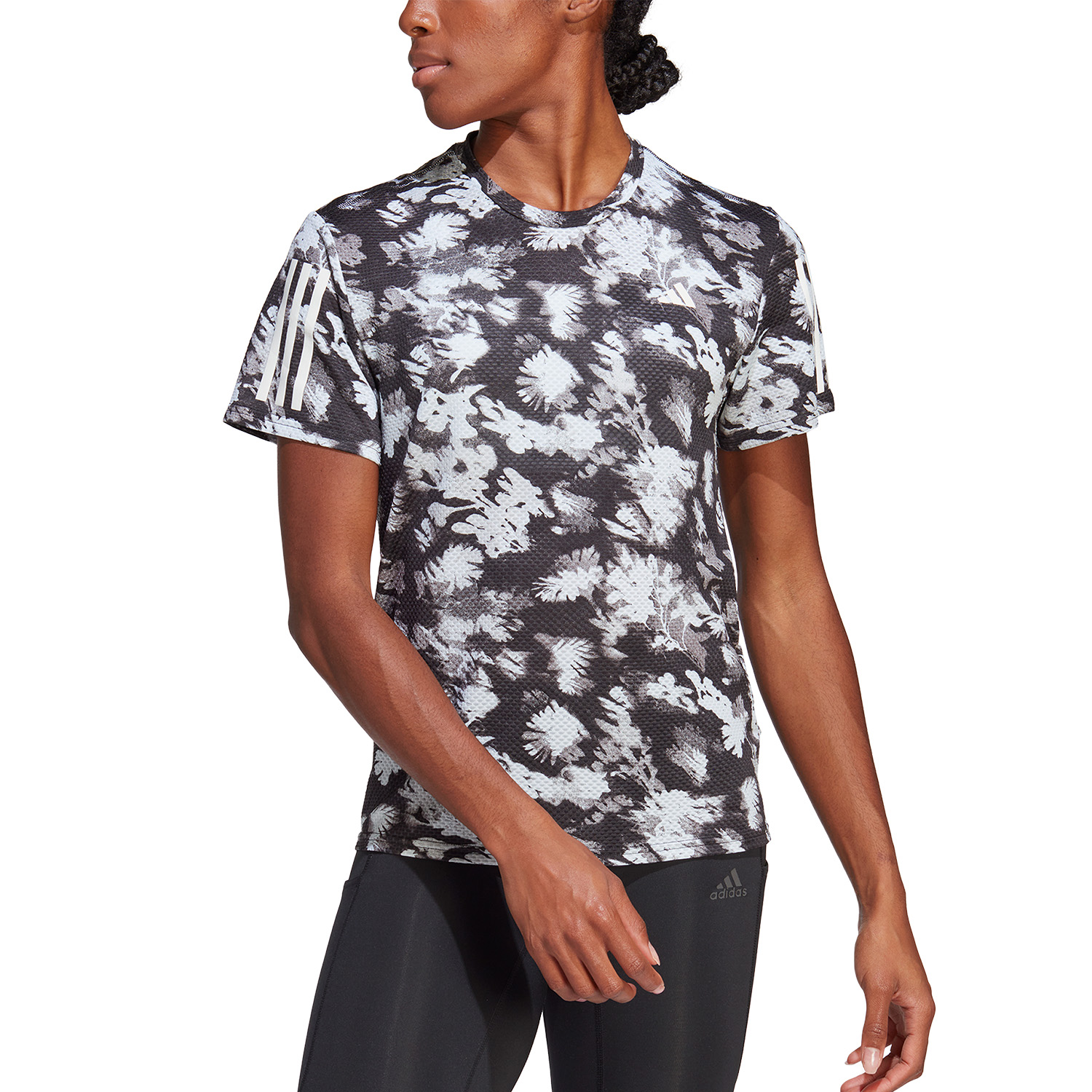 adidas Own The Run Cooler T-Shirt - Grey Six/Black