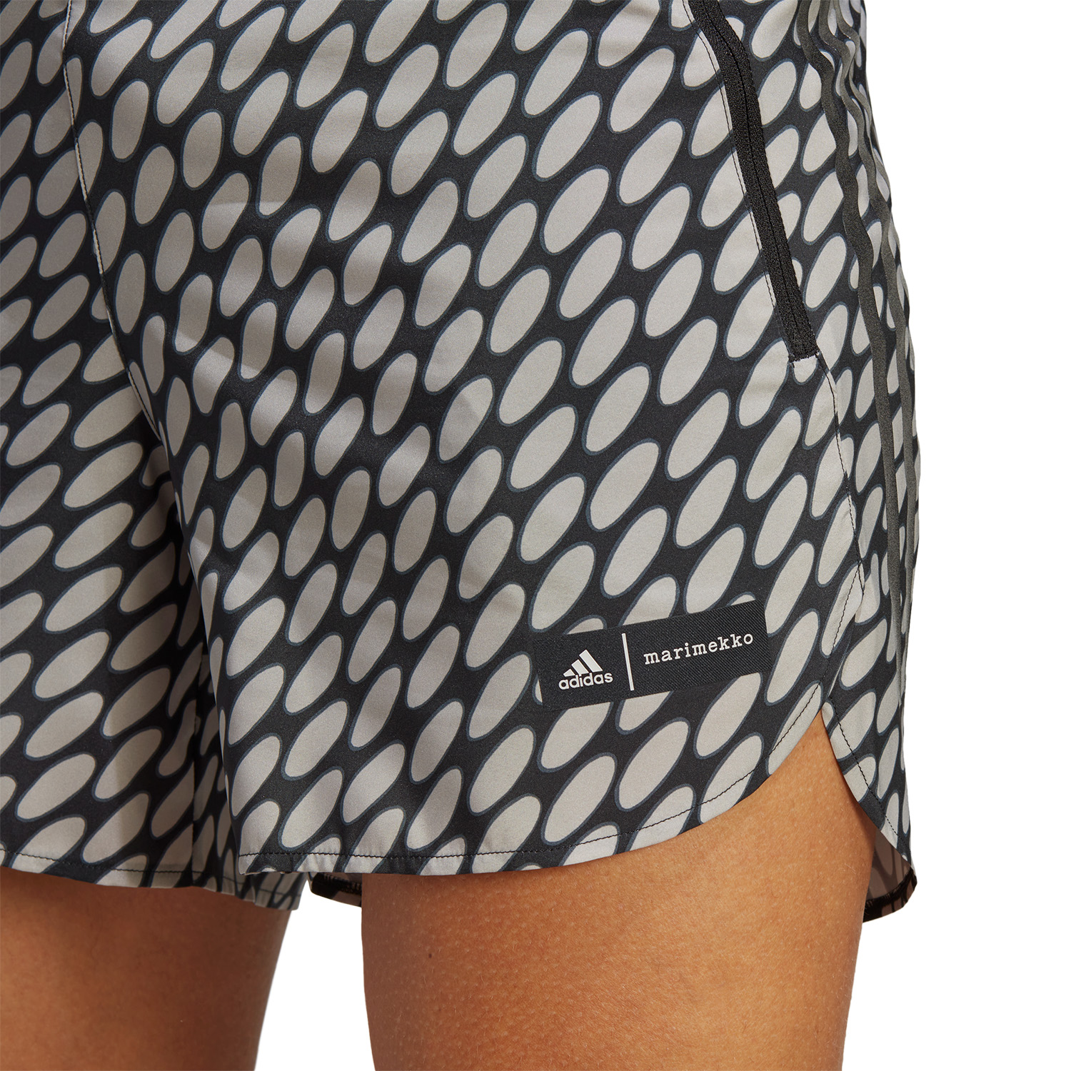 adidas x Marimekko Marathon 5in Shorts - Light Brown/Black/Grey Six