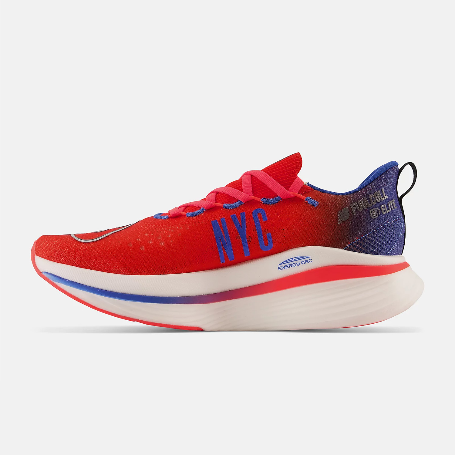 New Balance FuelCell SC Elite v3 NYCM - Electronic Red/Cobalt