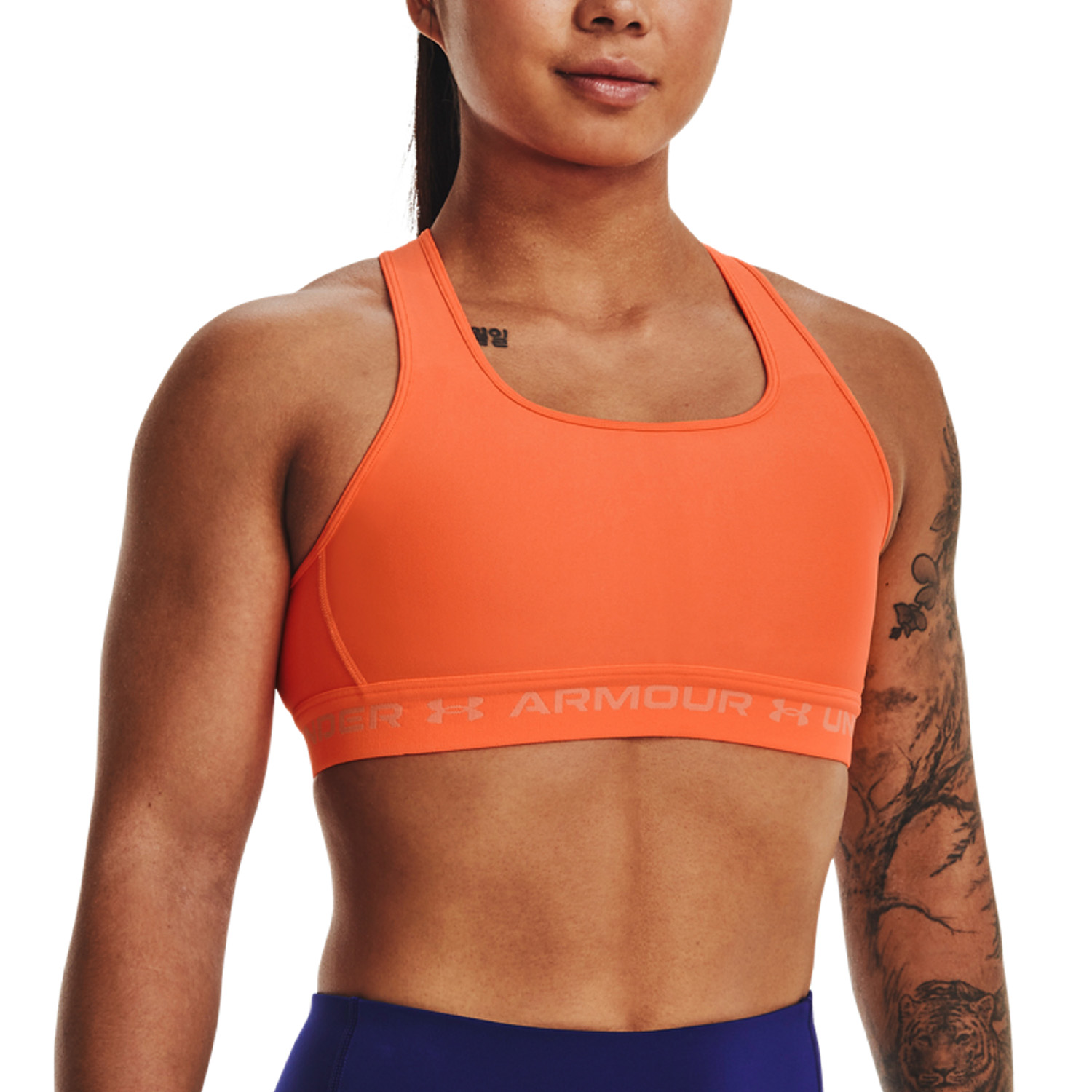 Under Armour Crossback Mid Sports Bra - Orange Blast