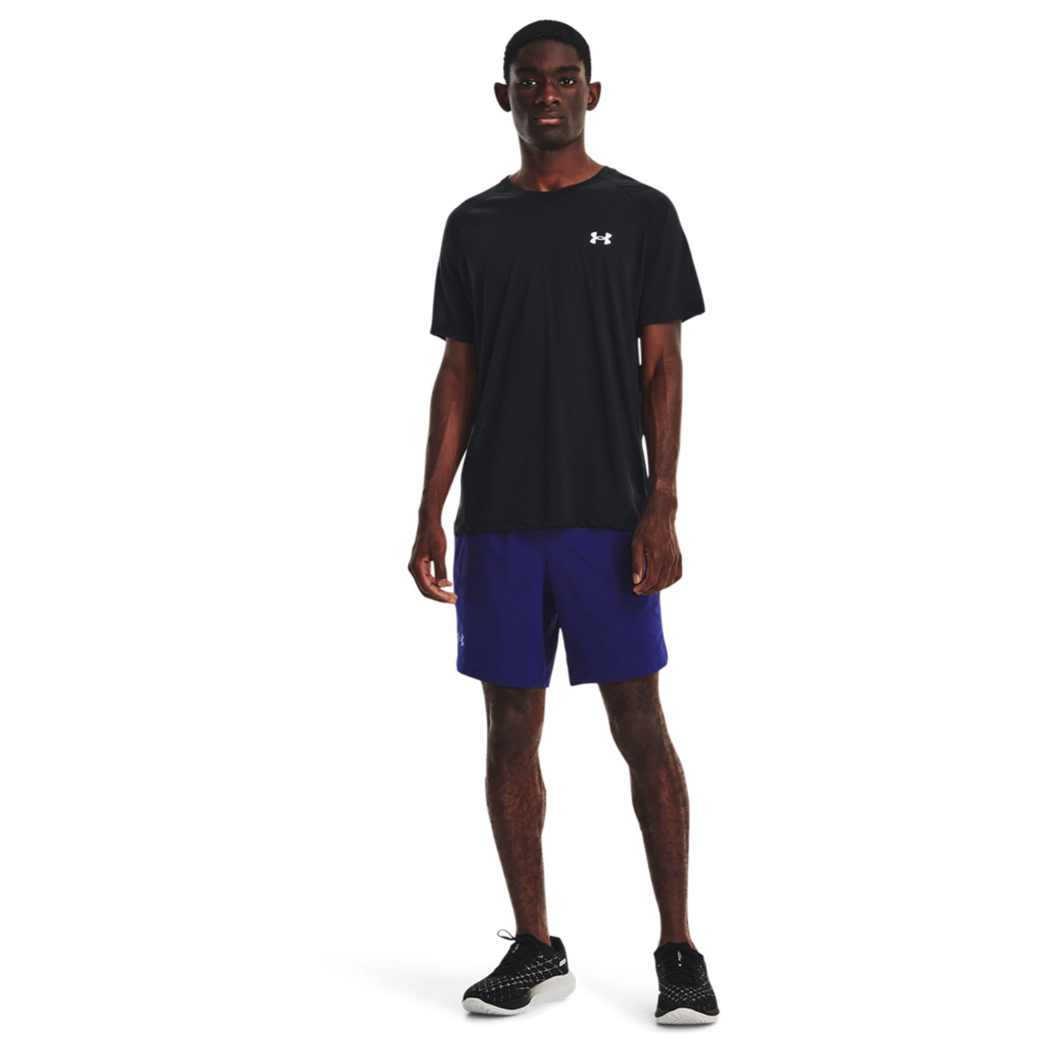 Under Armour Launch 2 in 1 7in Shorts - Sonar Blue/Black/Reflective