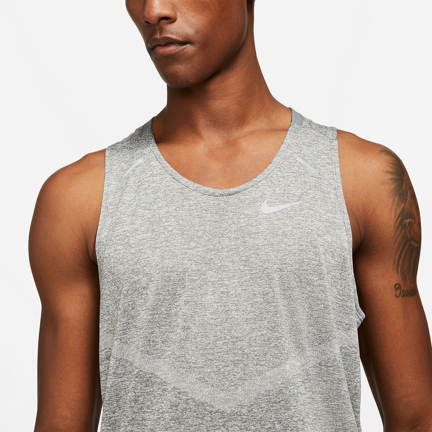 Nike Dri-FIT Rise 365 Tank - Smoke Grey/Heather/Reflective Silver