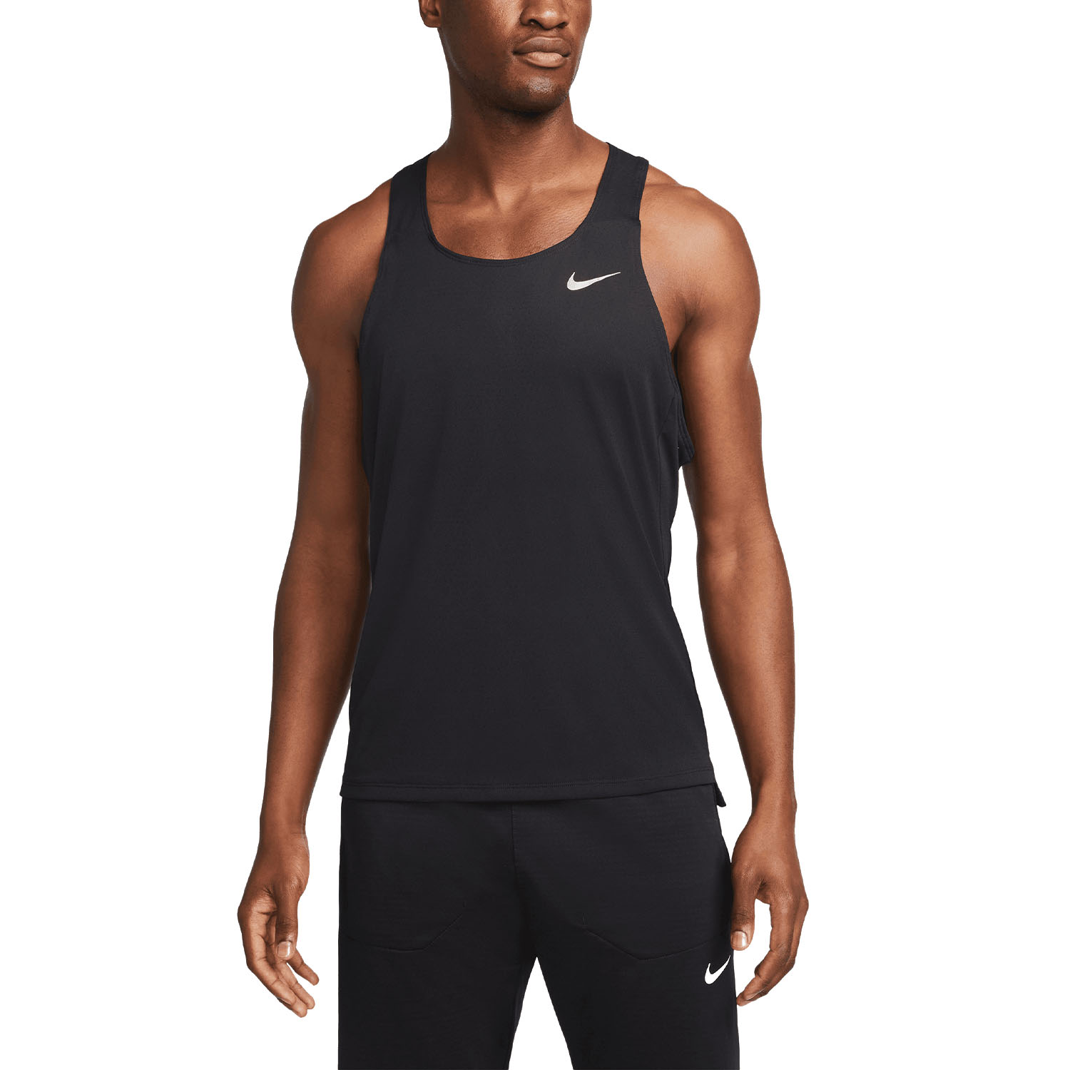 Nike Dri-FIT Fast Men's Running Tank - White/Reflective Silver