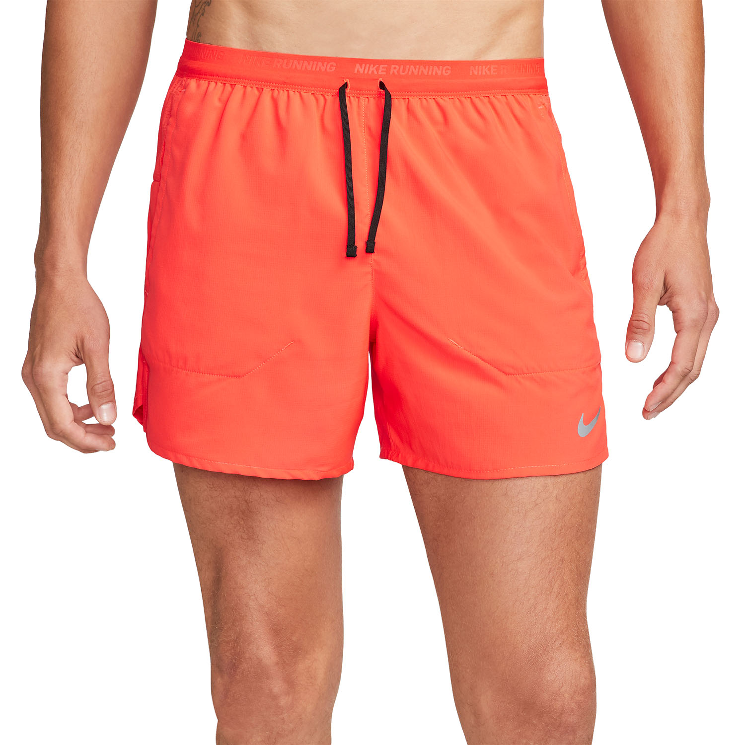 Nike Dri-FIT Stride 5in Pantaloncini - Bright Crimson/Black/Reflective Silver