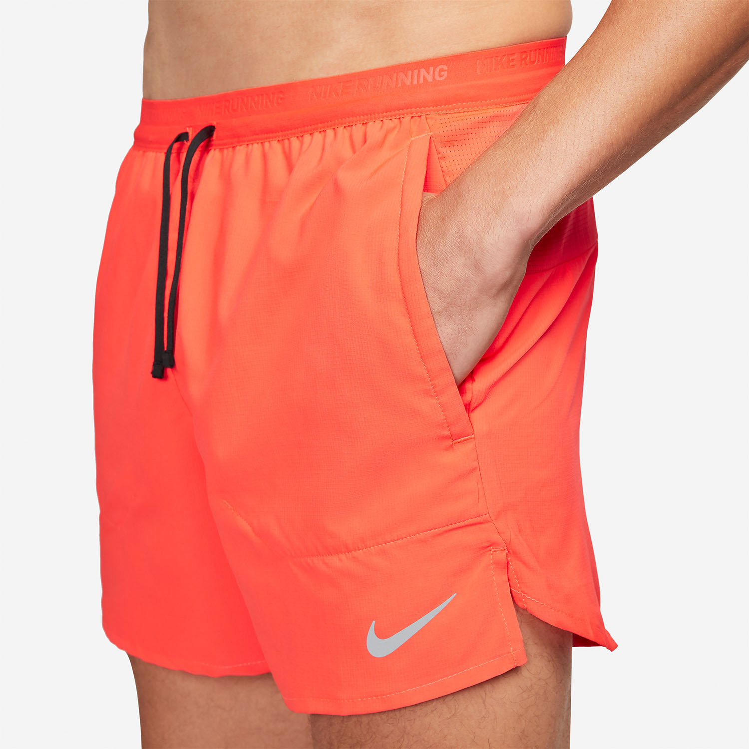 Nike Dri-FIT Stride 5in Pantaloncini - Bright Crimson/Black/Reflective Silver