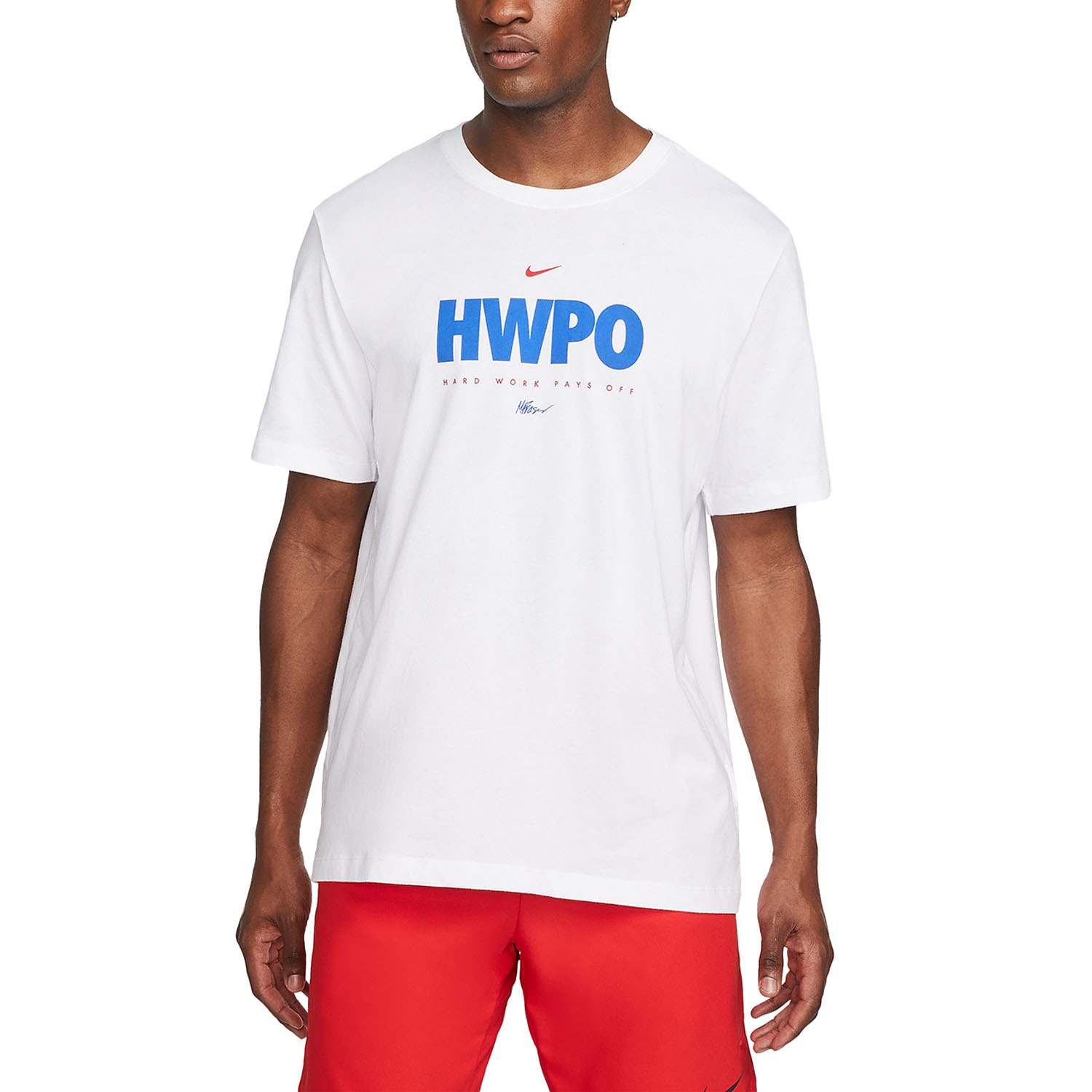 Nike Dri-FIT HWPO Maglietta - White/University Red