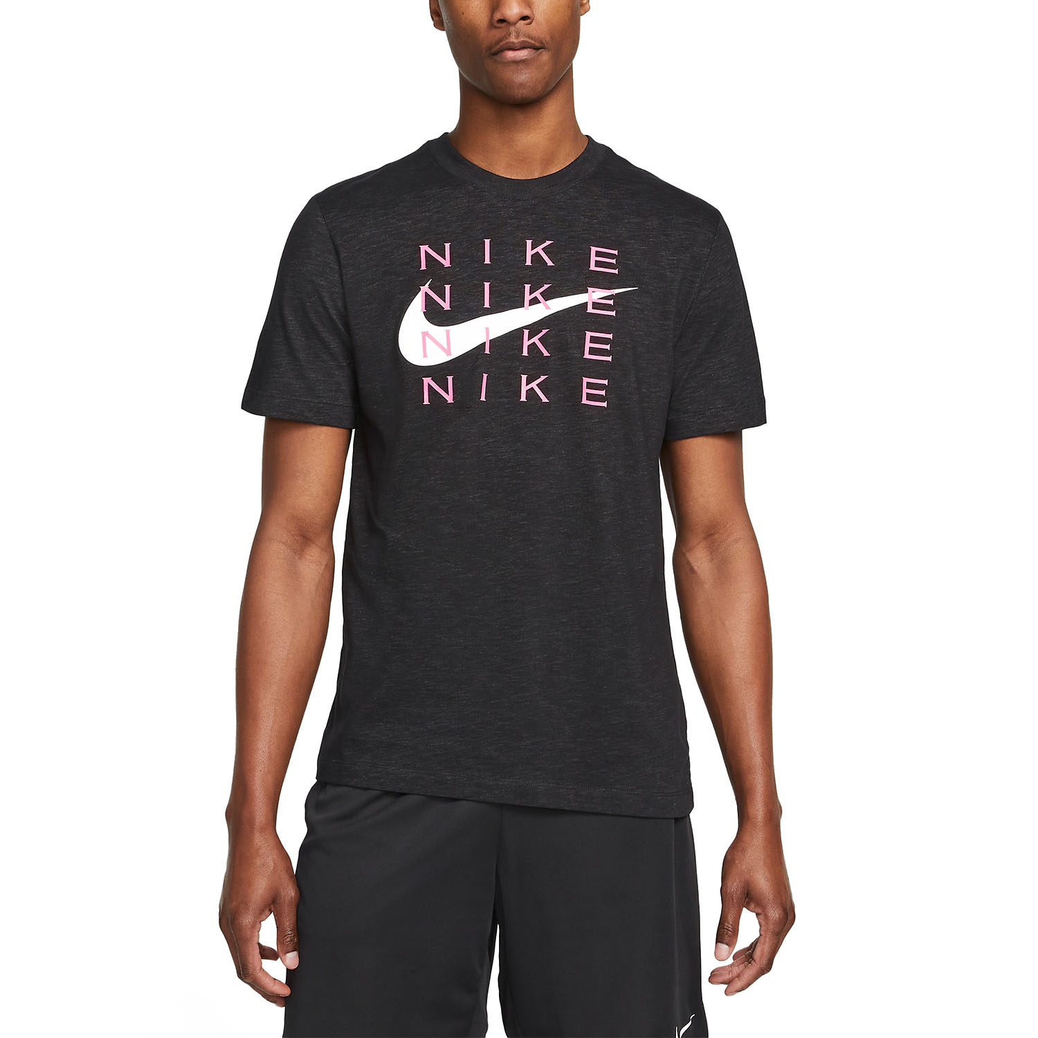 Nike Dri-FIT Slub Camiseta - Black/Smoke Grey