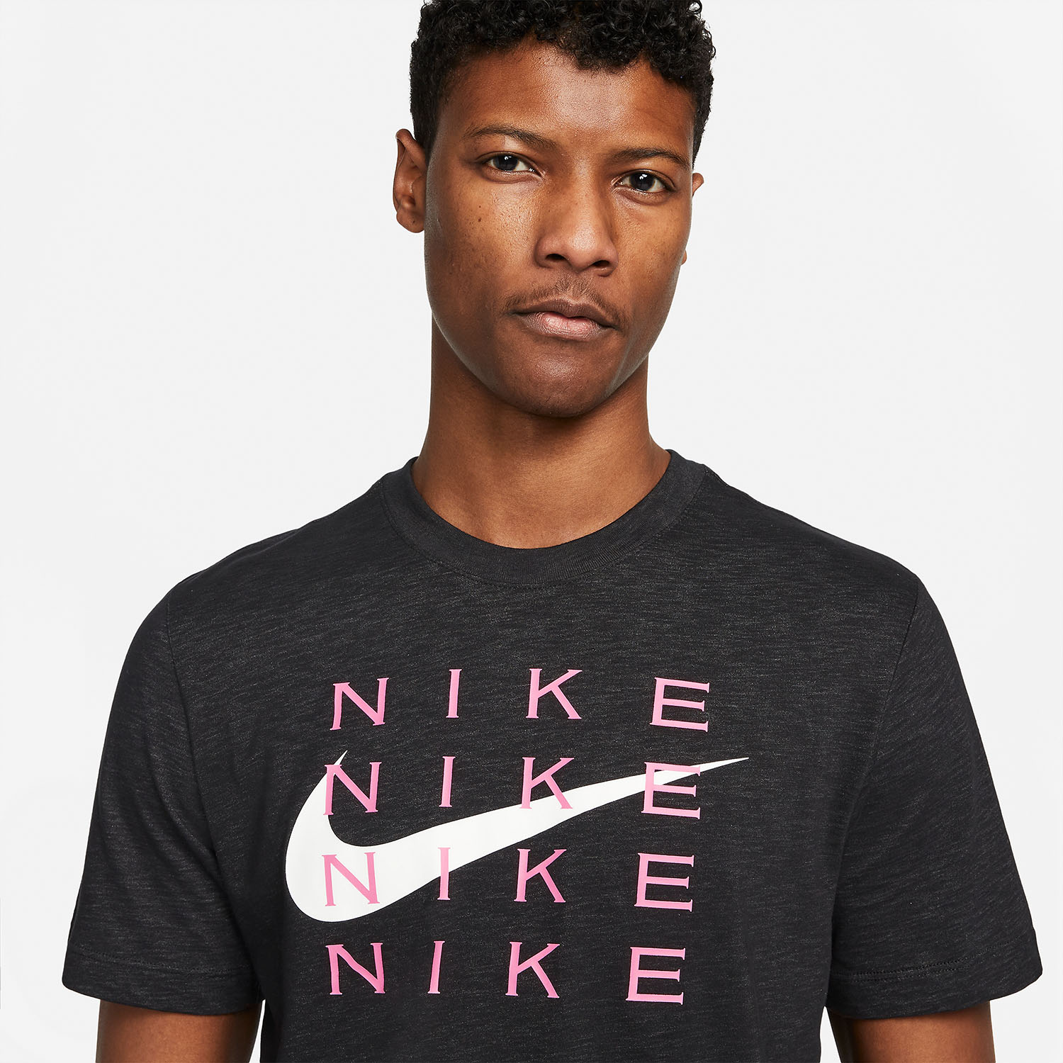 Nike Dri-FIT Slub Camiseta - Black/Smoke Grey