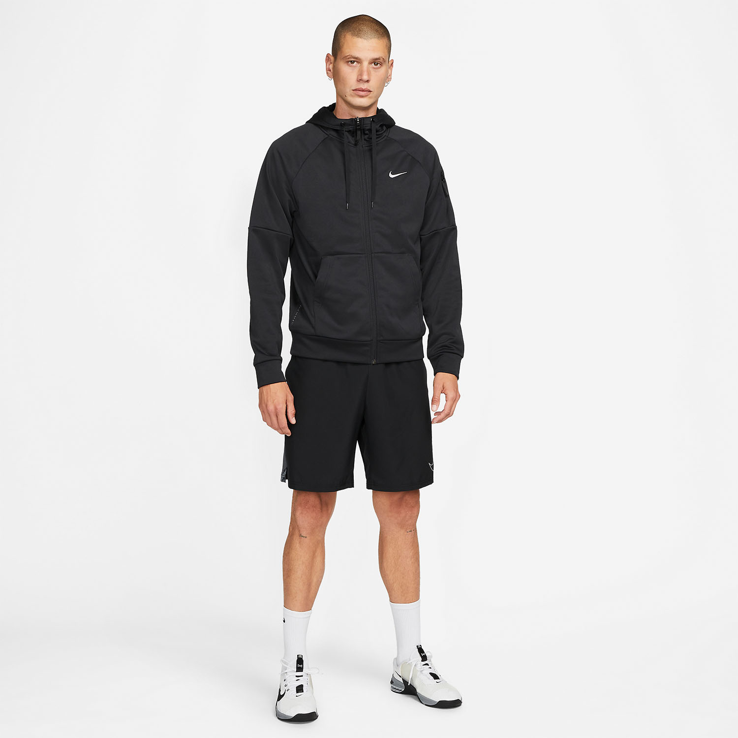 Nike Logo Therma-FIT Hoodie - Black/White