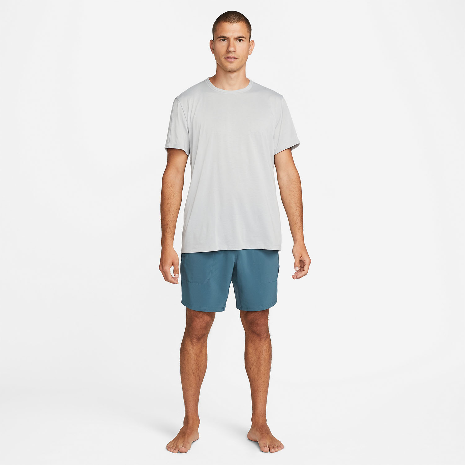 Nike Dri-FIT Yoga Camiseta - Light Smoke Grey/Iron Grey