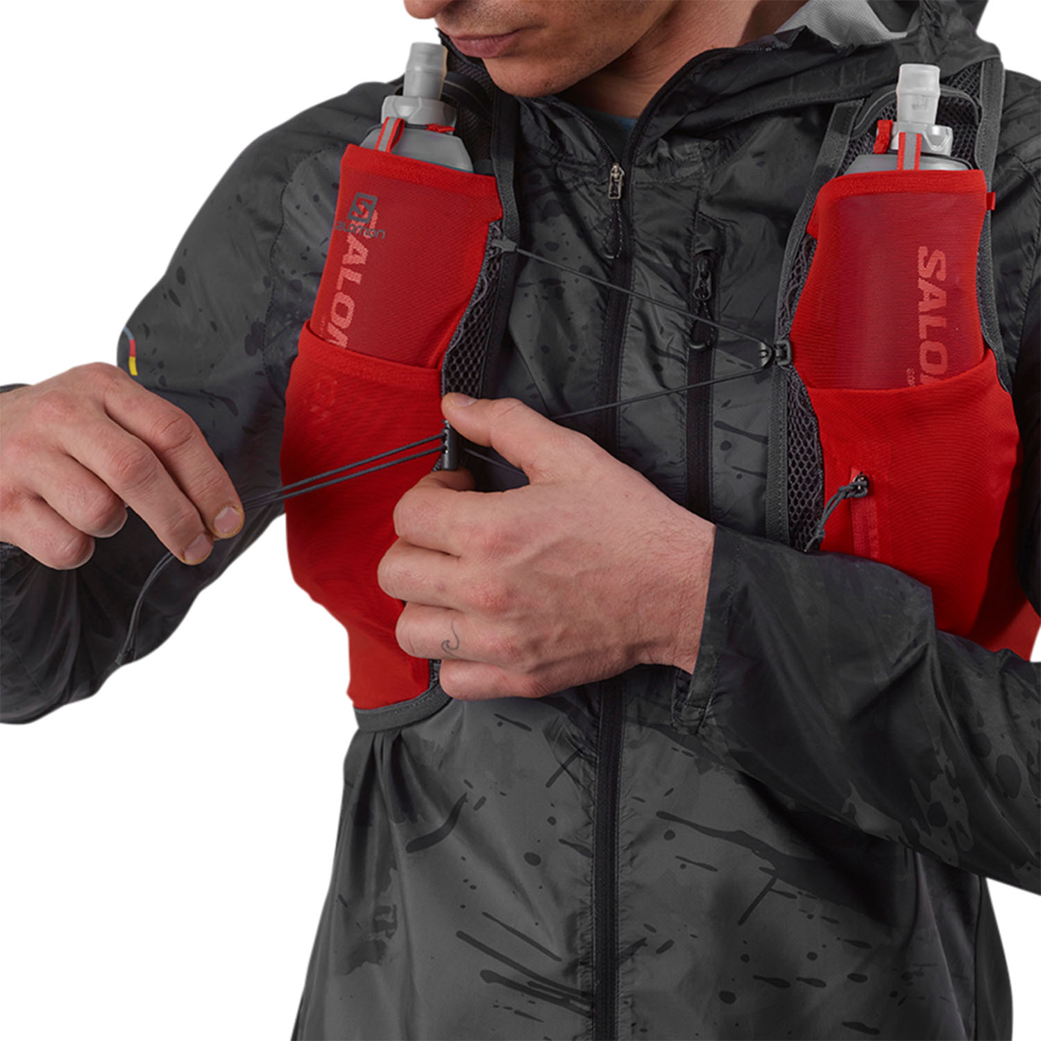 Salomon Active Skin 8 Set Backpack - Fiery Red/Ebony