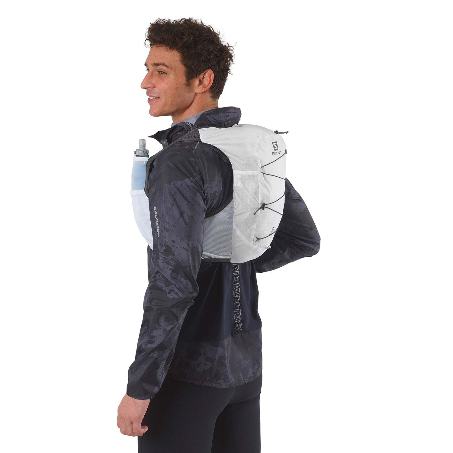 SALOMON-ACTIVE SKIN 8 W SET WHITE/EBONY - Trail running bag