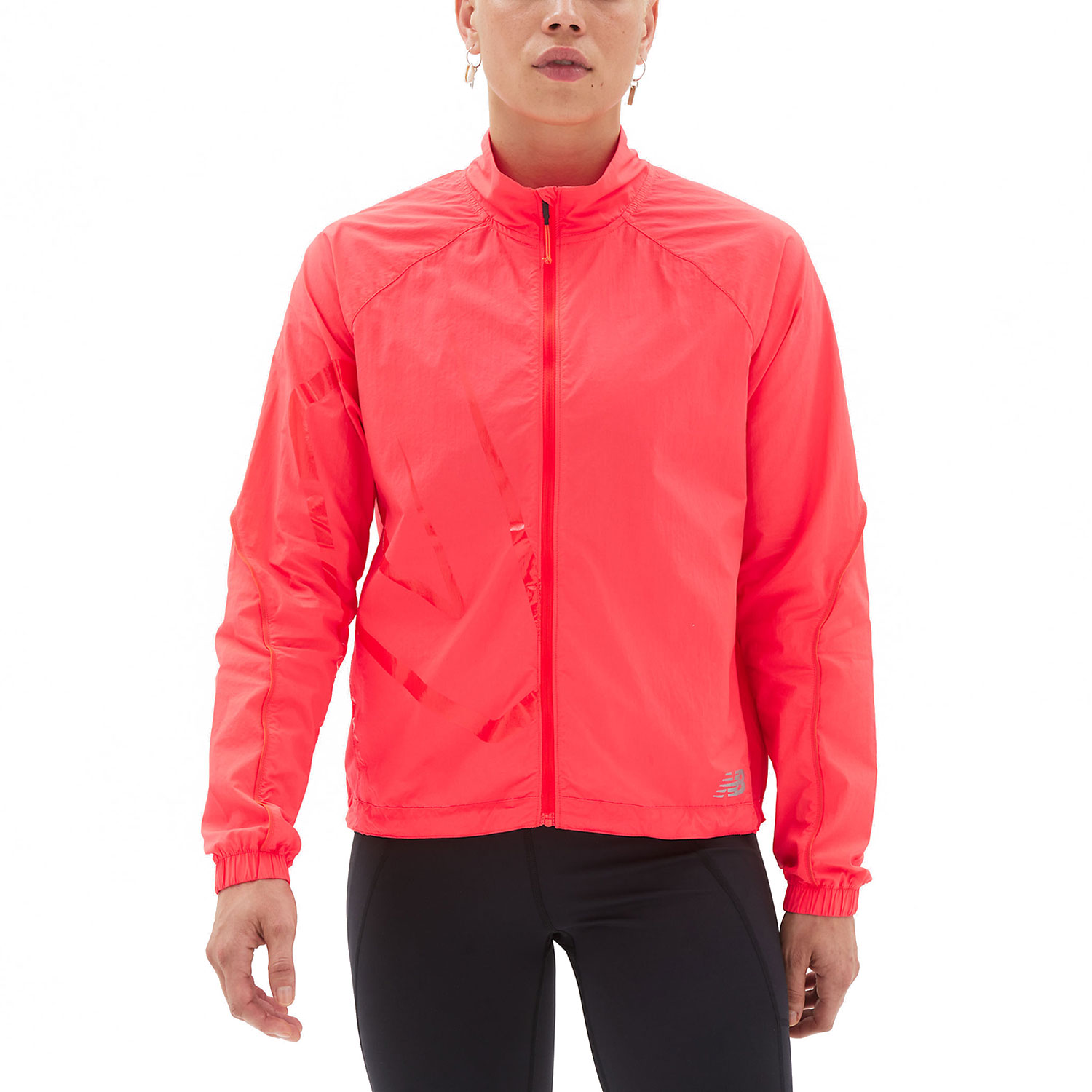 New Balance Printed Impact Jacket - Electric Red