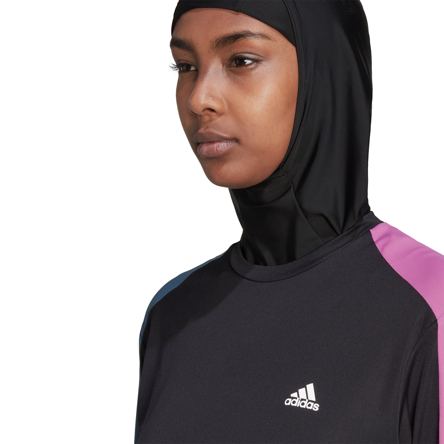 adidas Color Block Women's Running Shirt - Black