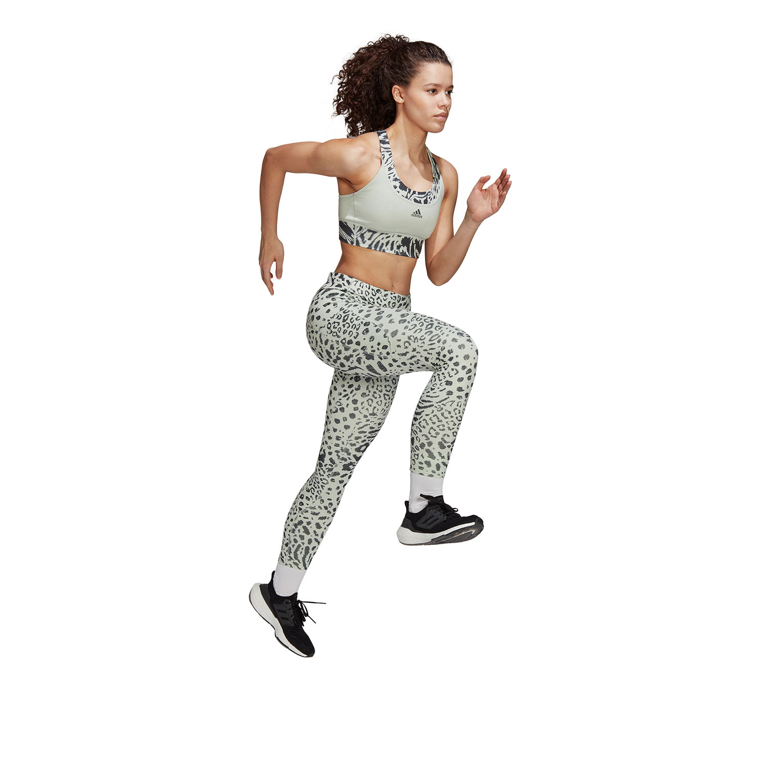 adidas Fast It 7/8 Tights - Linen Green/Carbon