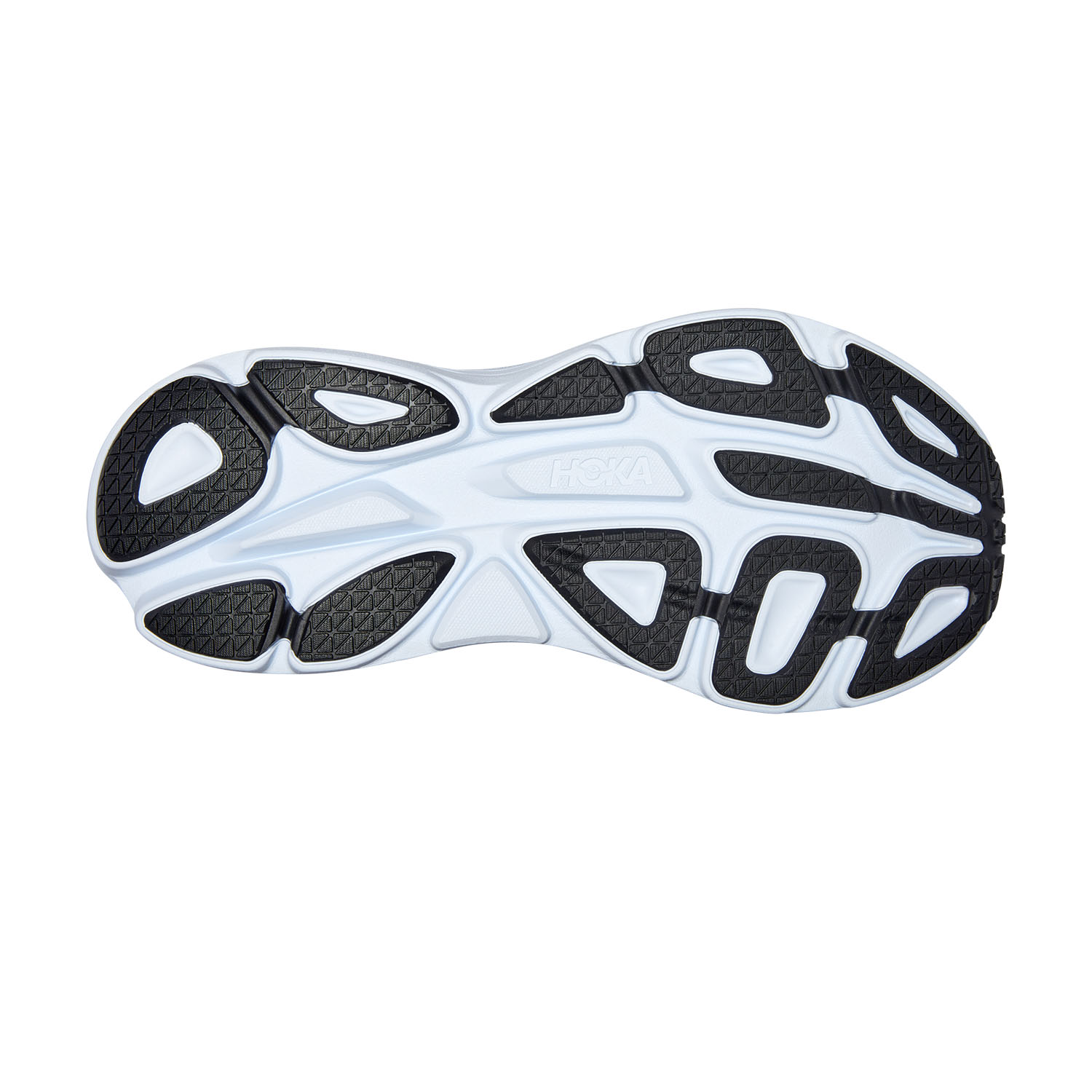 Hoka Bondi 8 Wide Men's Running Shoes - Black/White