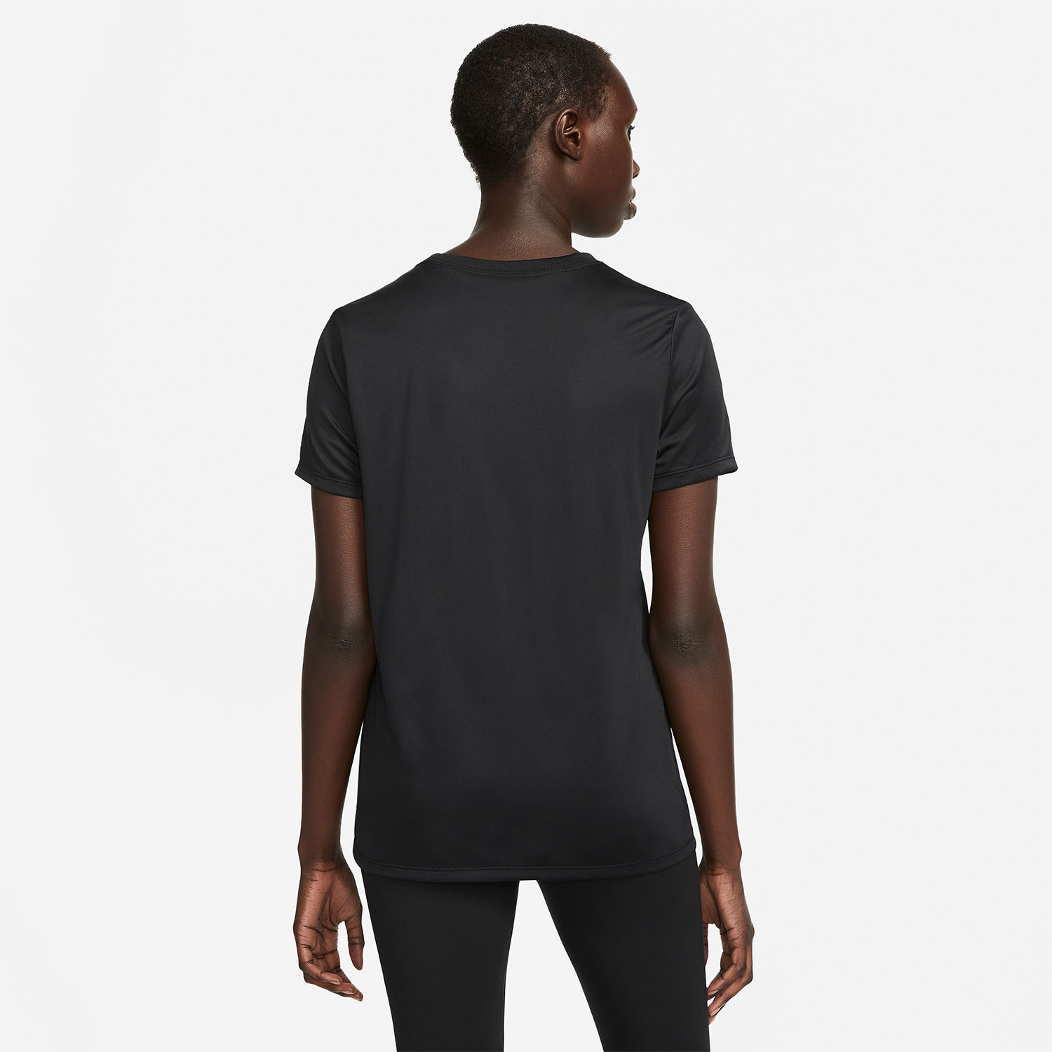 Nike Dri-FIT Swoosh Women's Training T-Shirt - Black/White